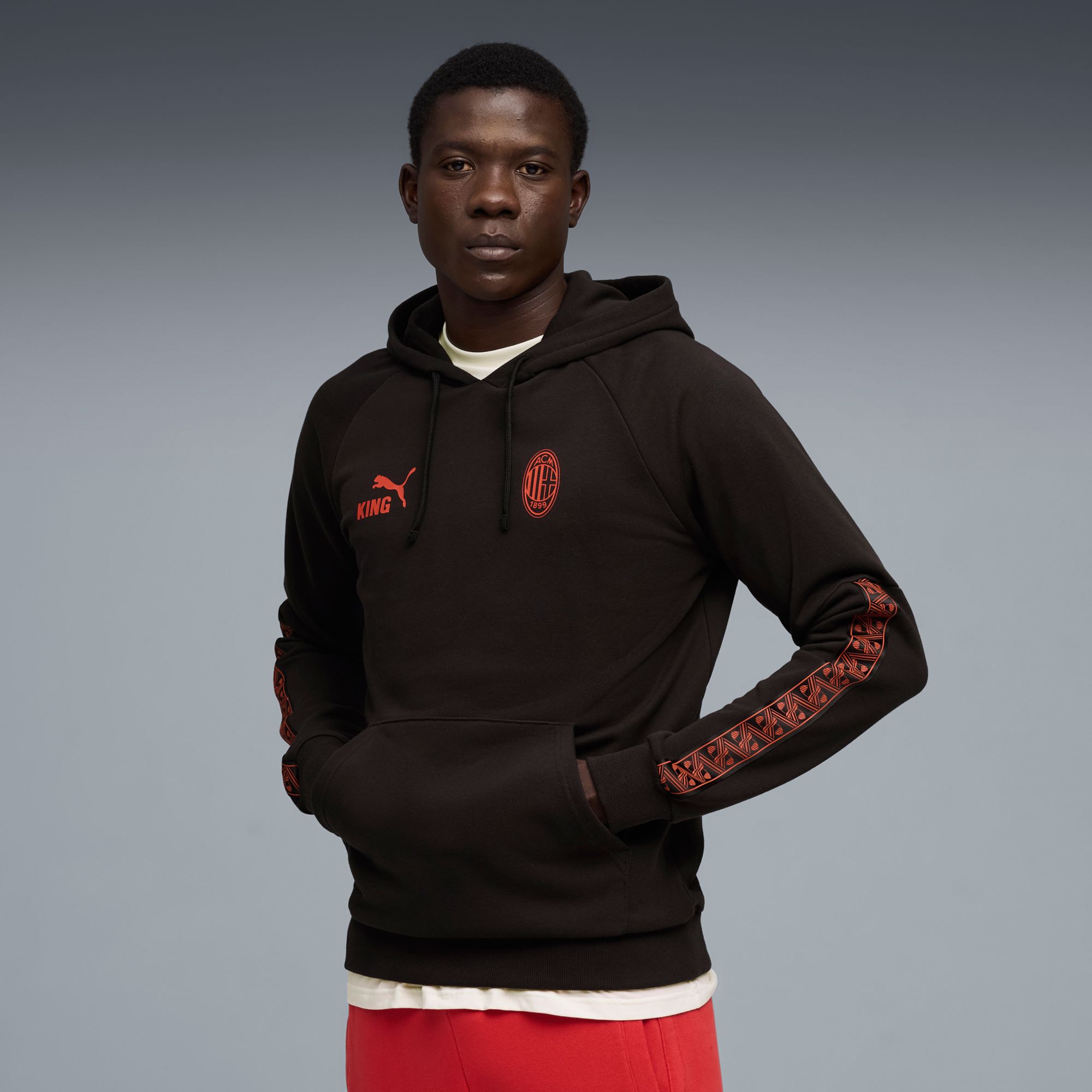PUMA Adult AC Milan 2025-2026 Black King Hoodie