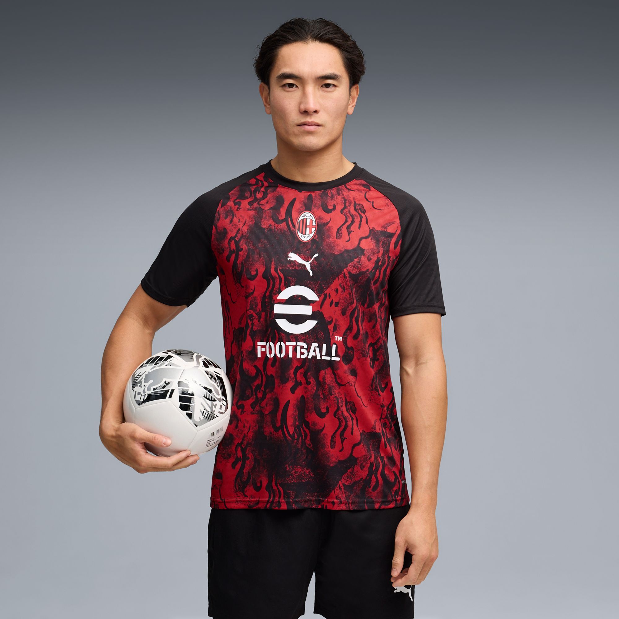 PUMA Adult AC Milan Red 2025 Warm-Up Prematch Home Jersey