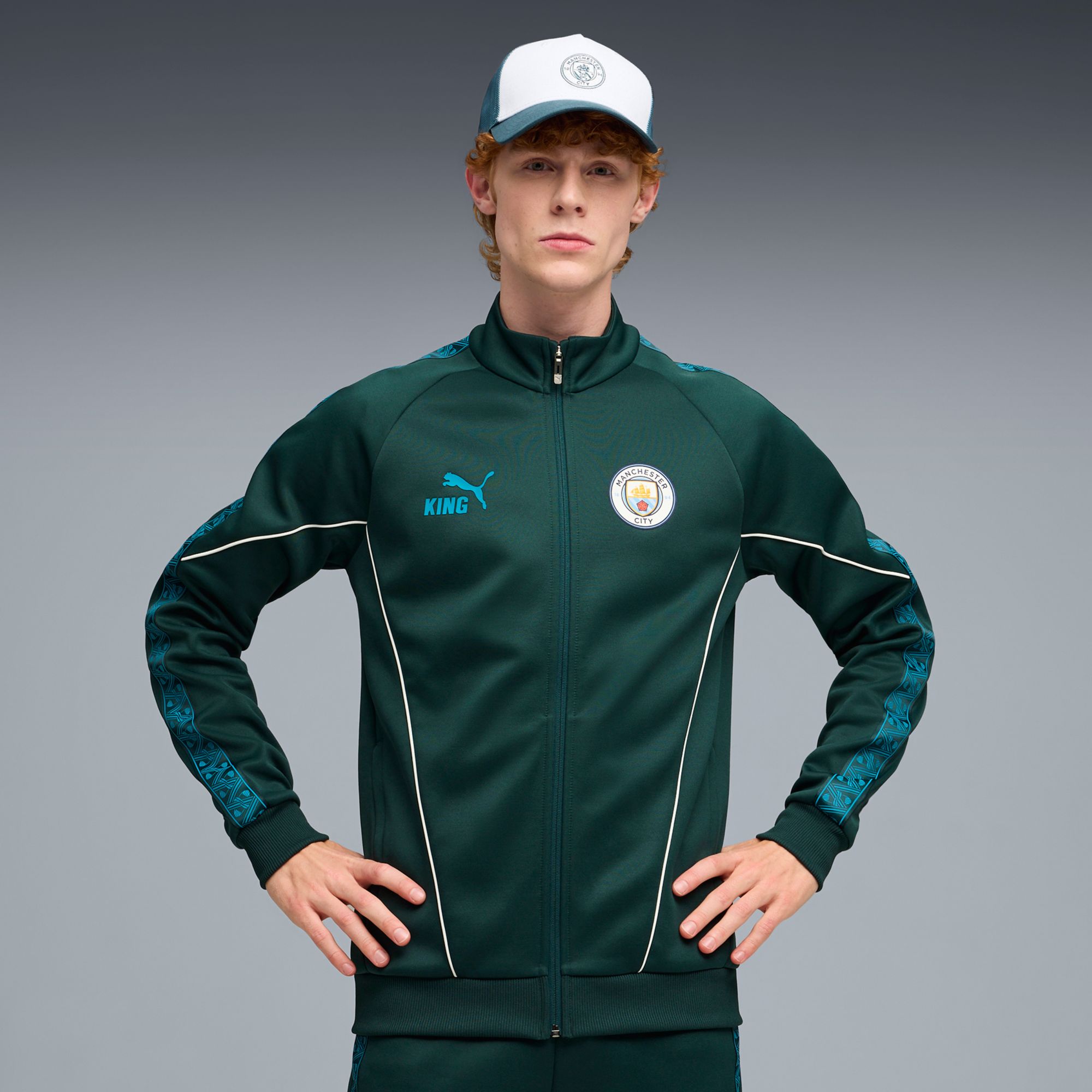 PUMA Adult Manchester City 2025-26 KING Teal Anthem Jacket