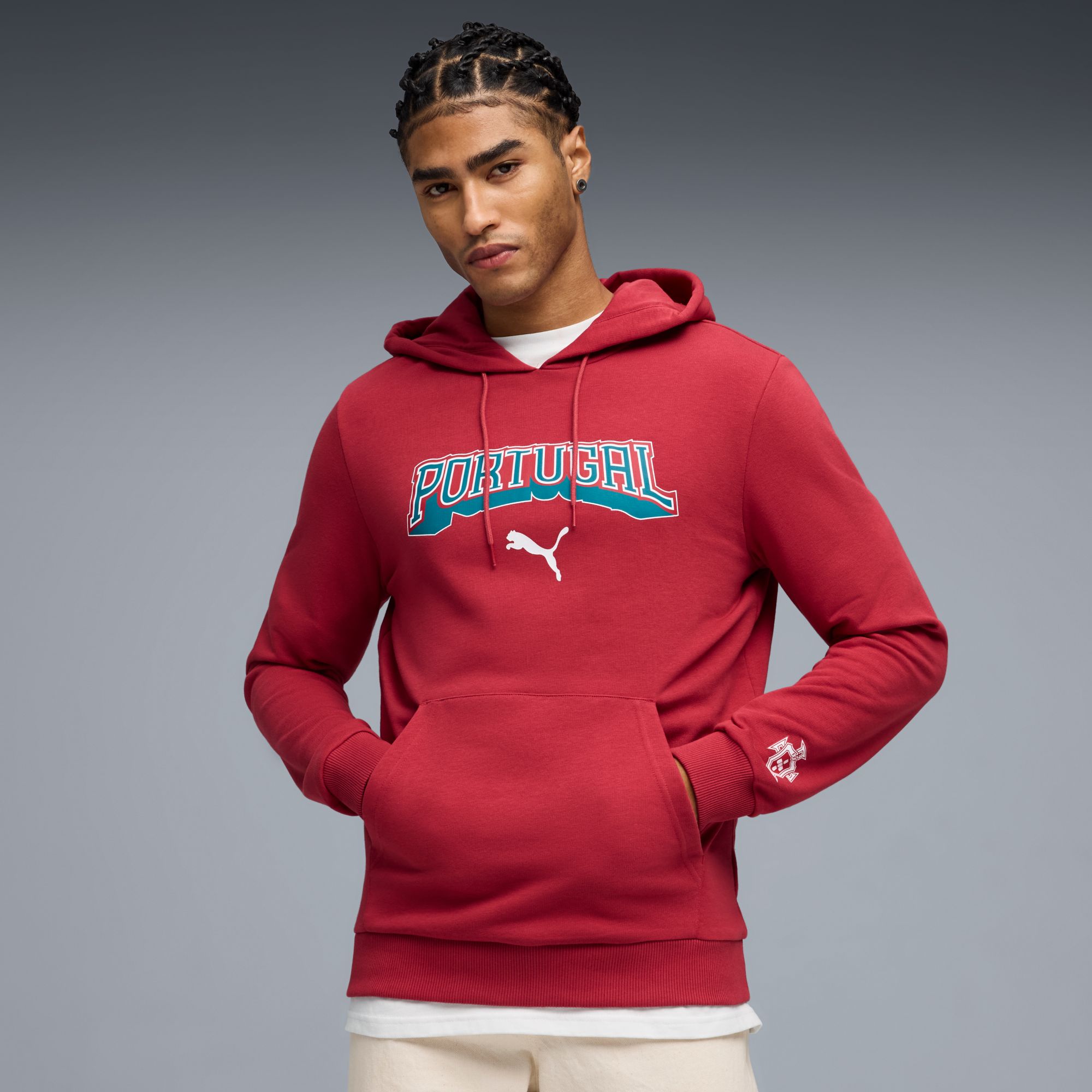 PUMA Adult Portugal Culture Red Pullover Hoodie