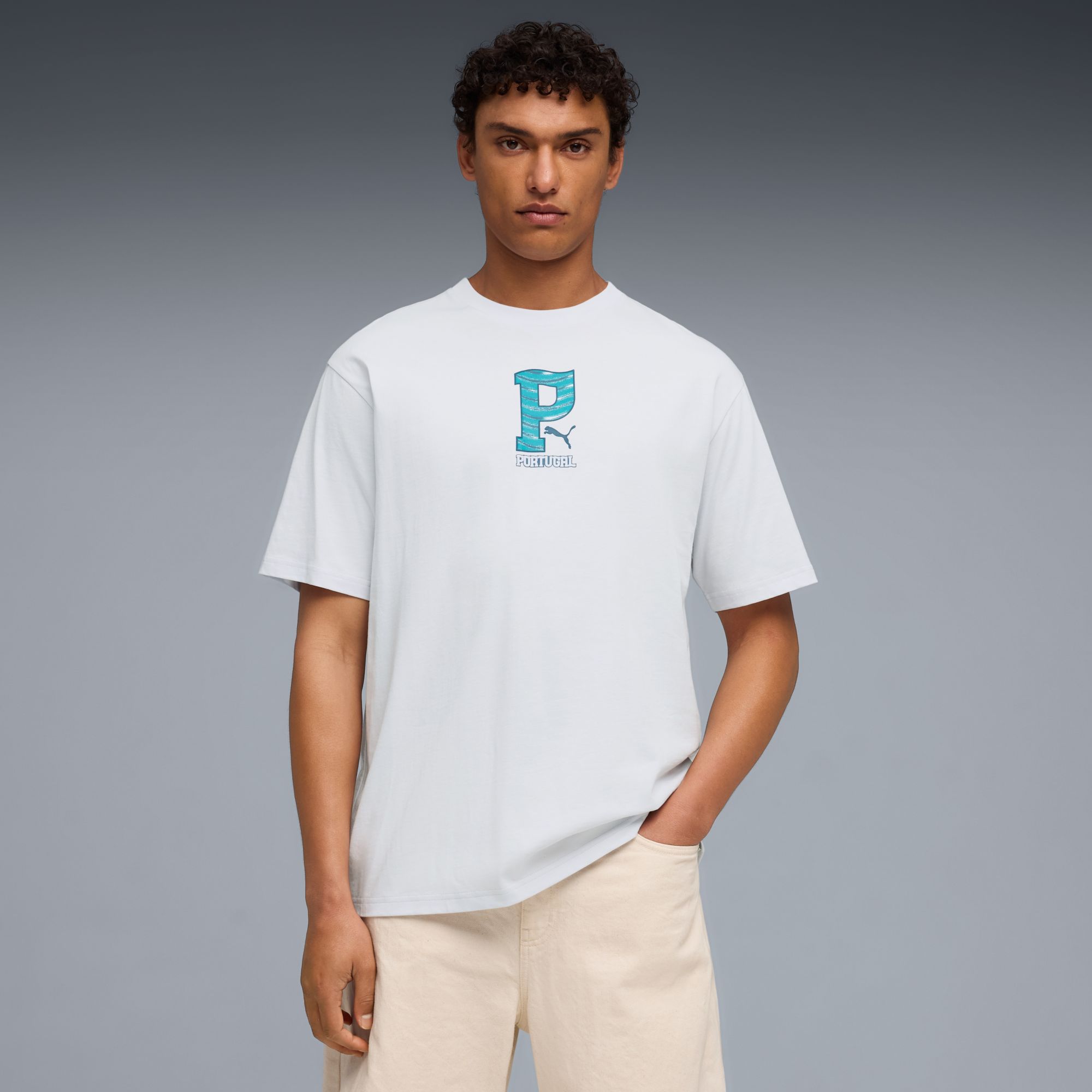 PUMA Adult Portugal Culture AOP Grey T-Shirt
