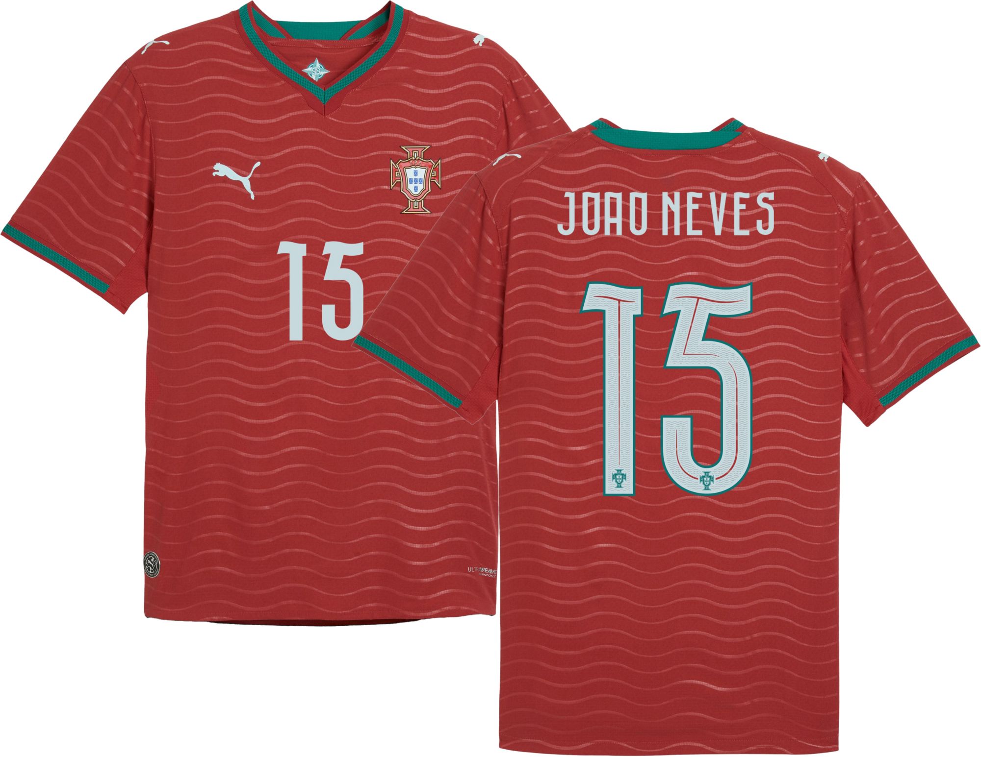 PUMA Adult Portugal Joao Neves #15 2026 Home Authentic Jersey