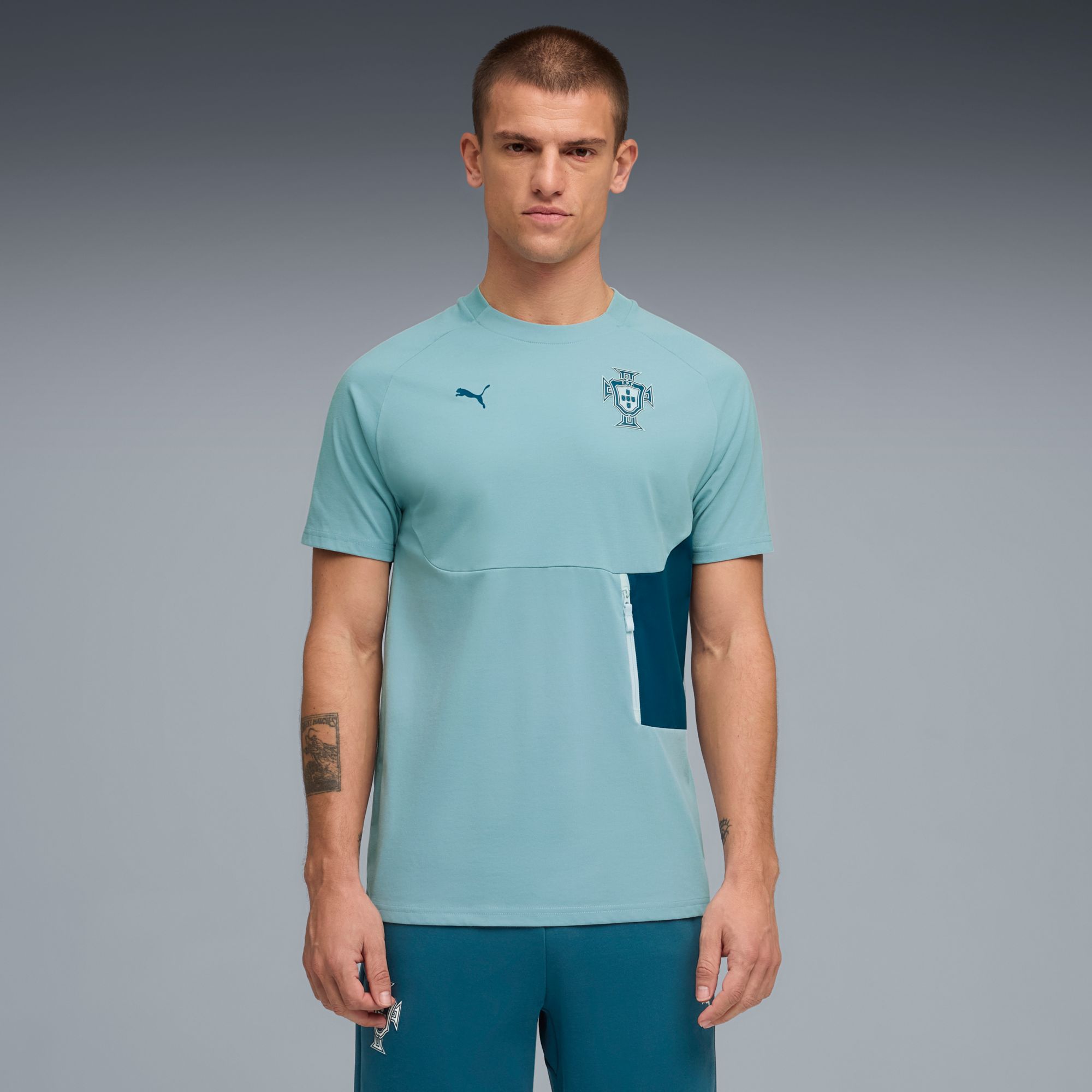 PUMA Adult Portugal Teal Tech T-Shirt
