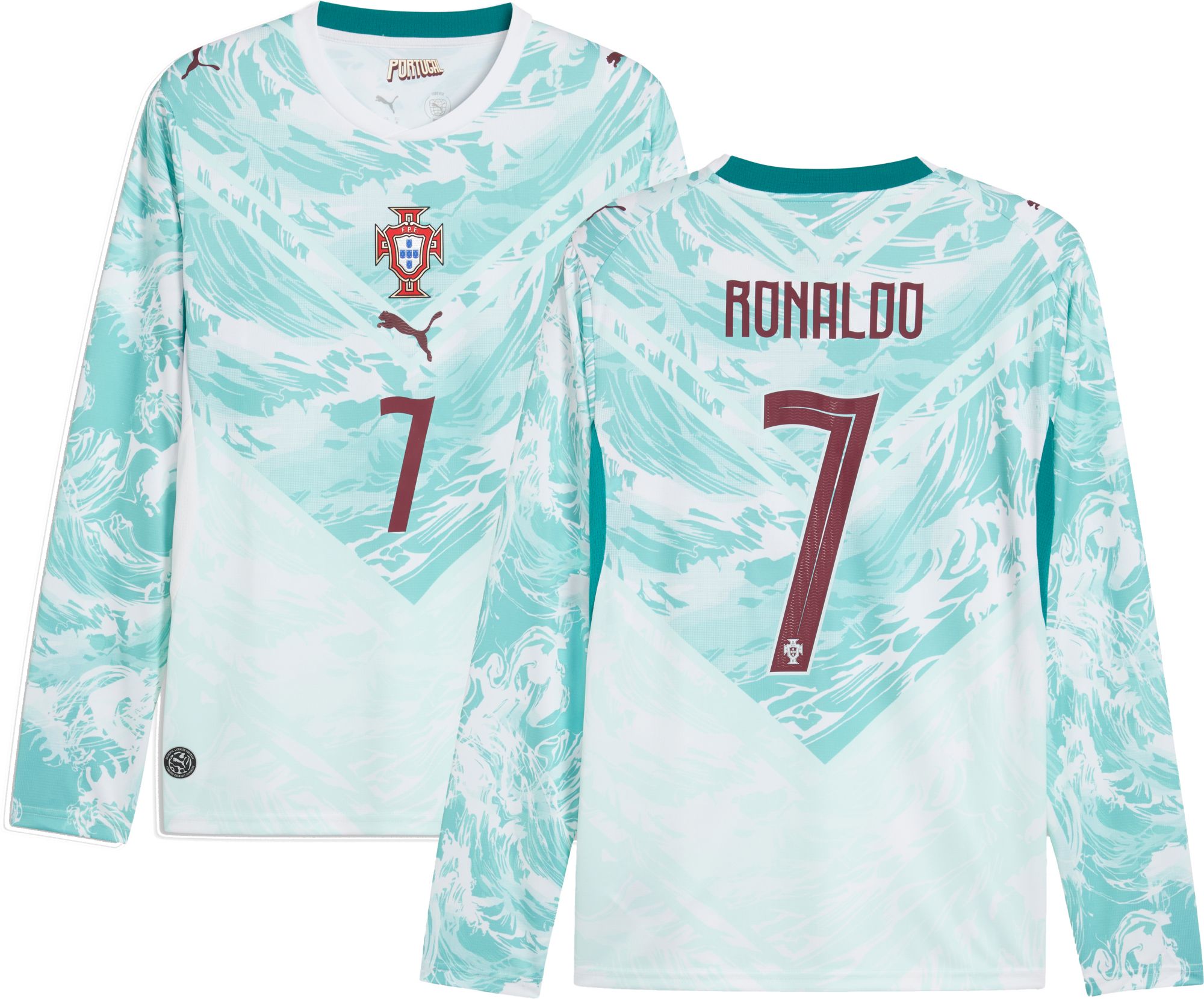PUMA Adult Portugal Cristiano Ronaldo #7 2026 Away Long Sleeve Replica Jersey