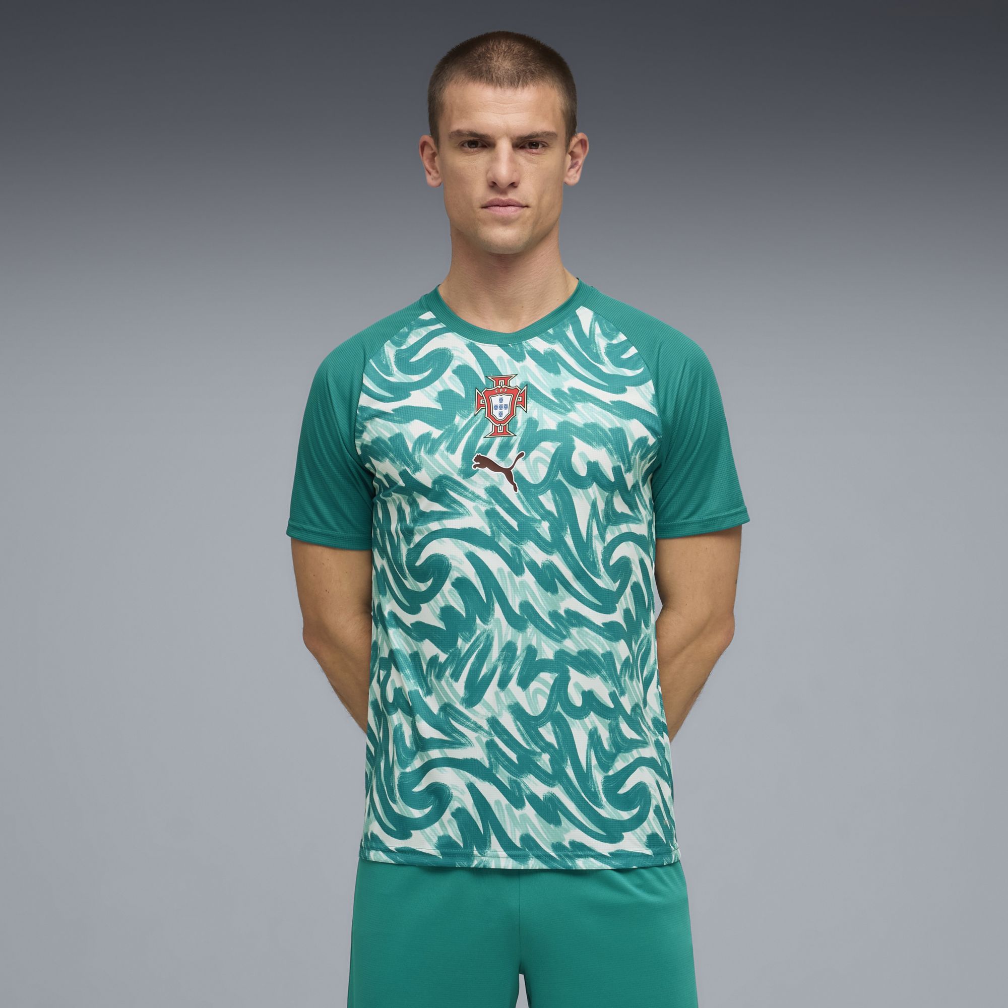 PUMA Adult Portugal Green World Cup 2026 Home Prematch Jersey