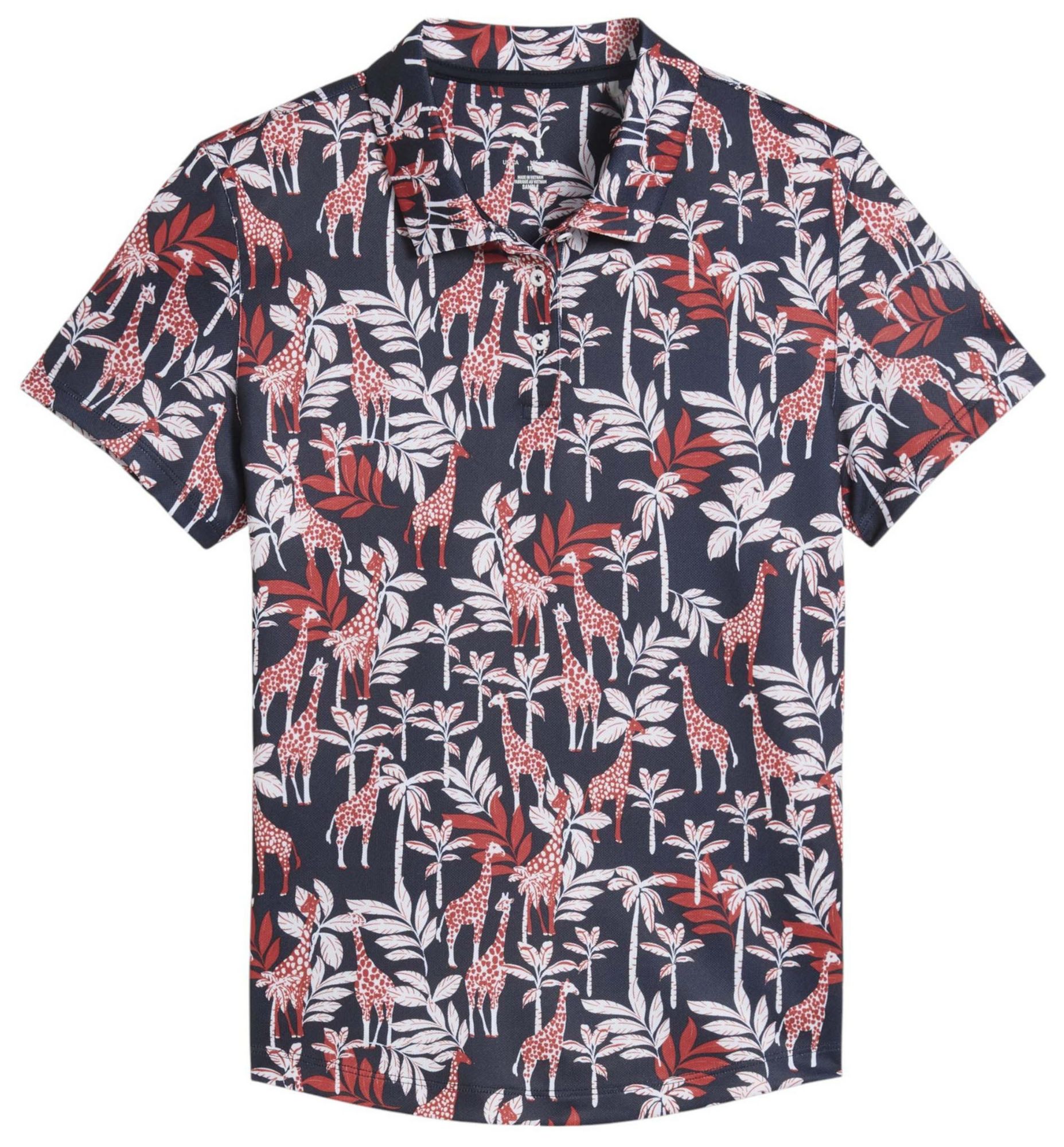 PUMA Girls' Ventura Short Sleeve Golf Polo