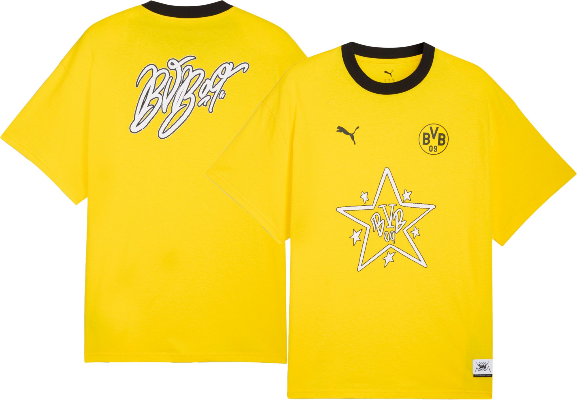PUMA Adult Borussia Dortmund Yellow KidSuper Hoops T-Shirt
