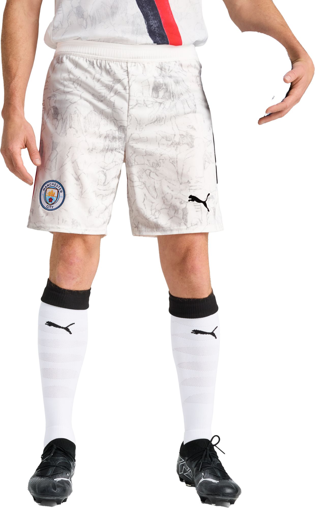 PUMA Men's Manchester City Kid Super White Shorts