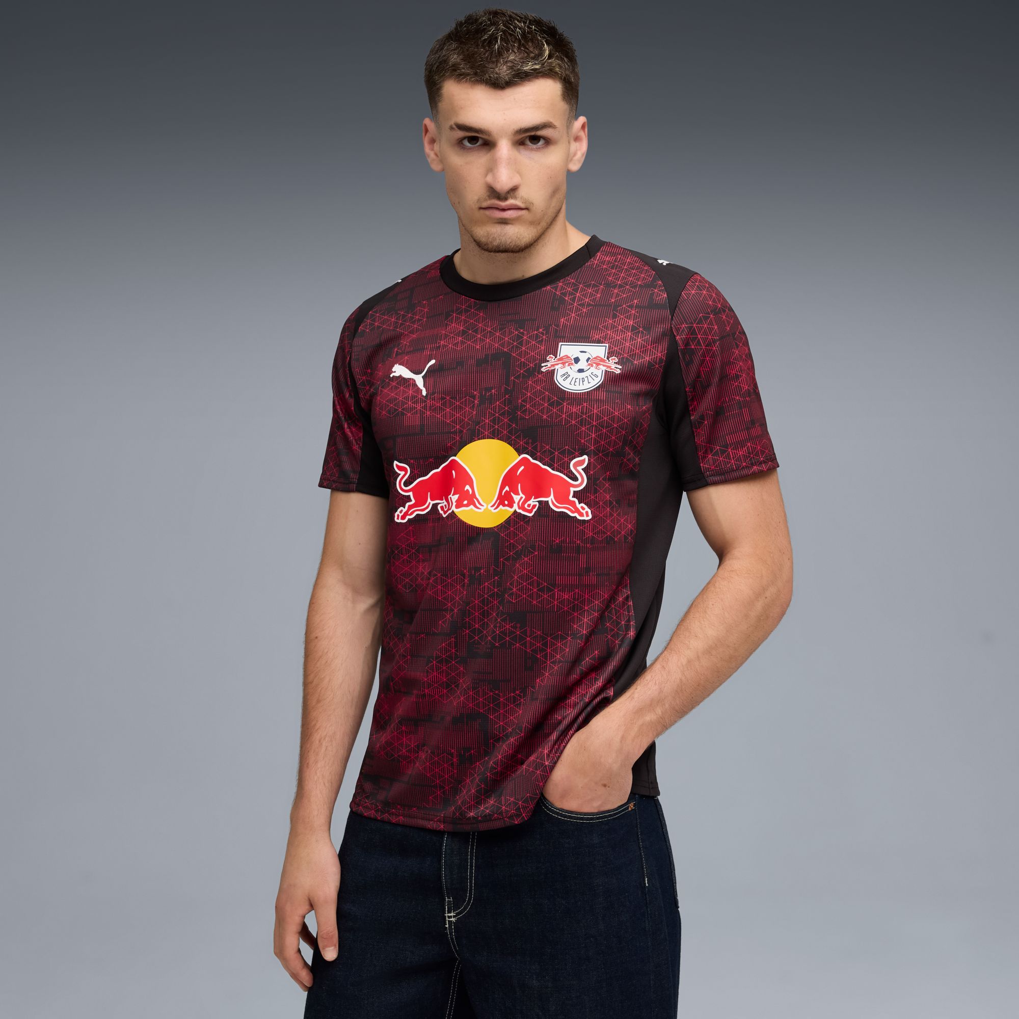 PUMA Men's RB Leipzig Black Third Replica Jersey