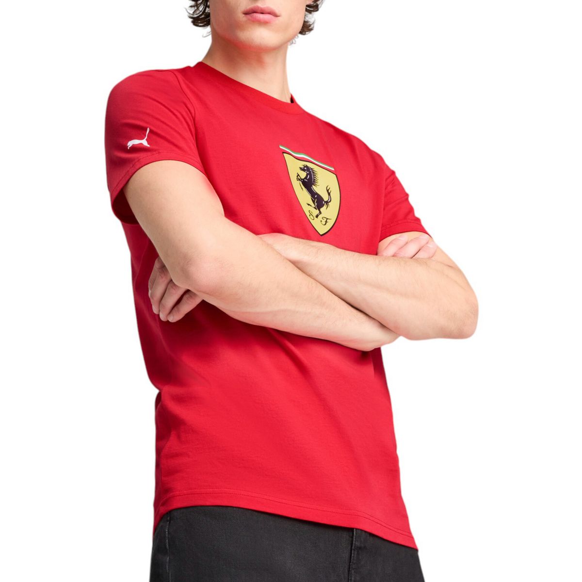 PUMA Adult Ferrari Racing Race Shield Red T-Shirt | Dick