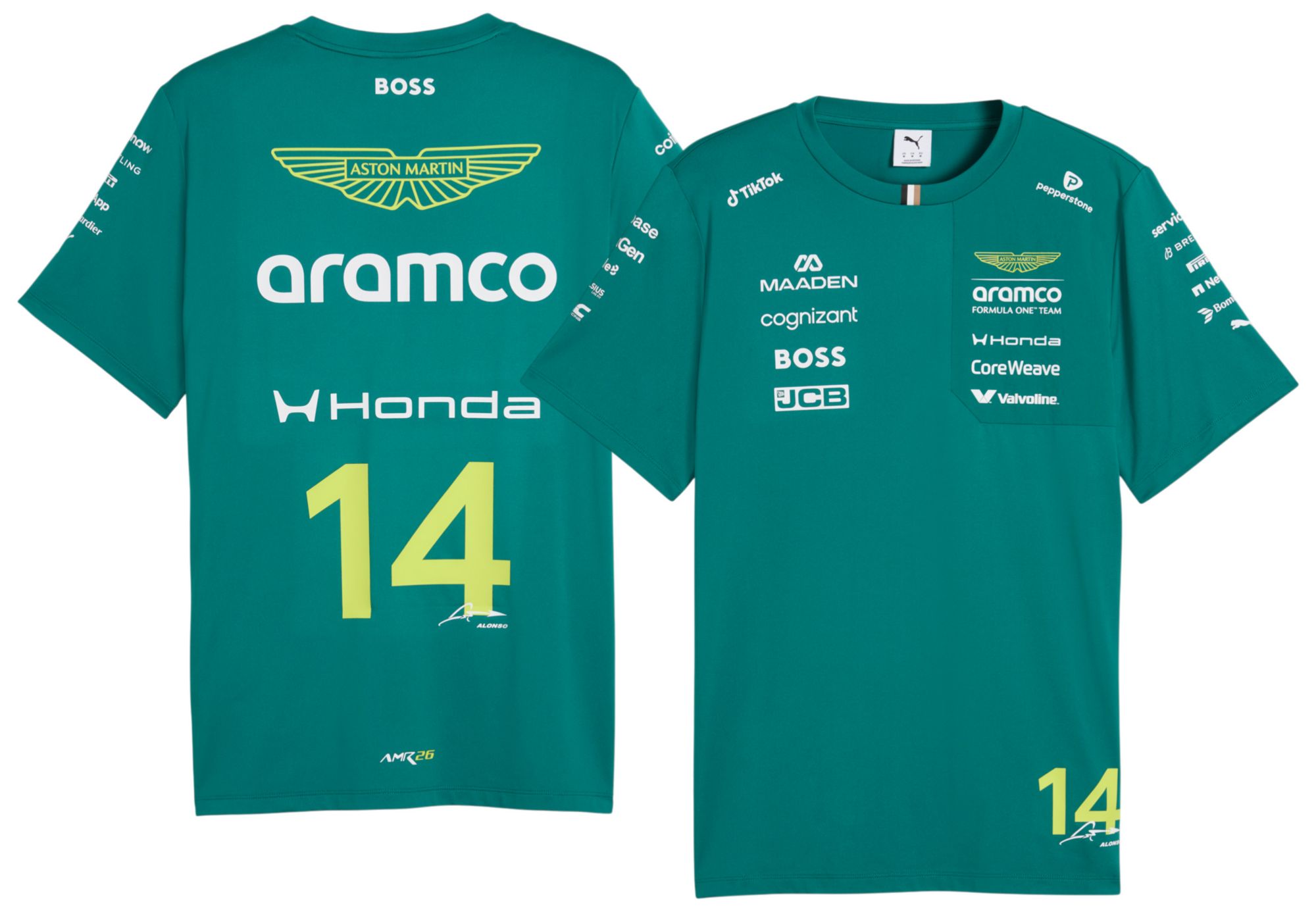 PUMA Men's F1 Ashton Martin Green Team T-Shirt