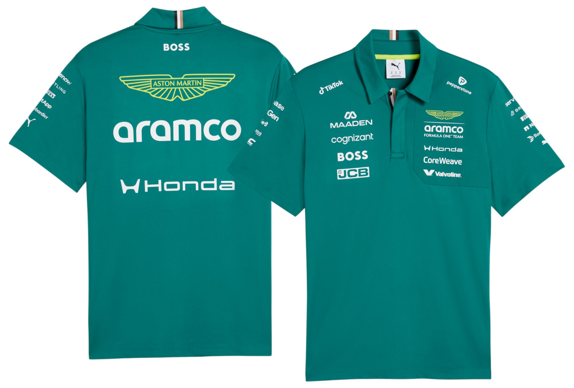 PUMA Men's F1 Ashton Martin Green Replica Polo