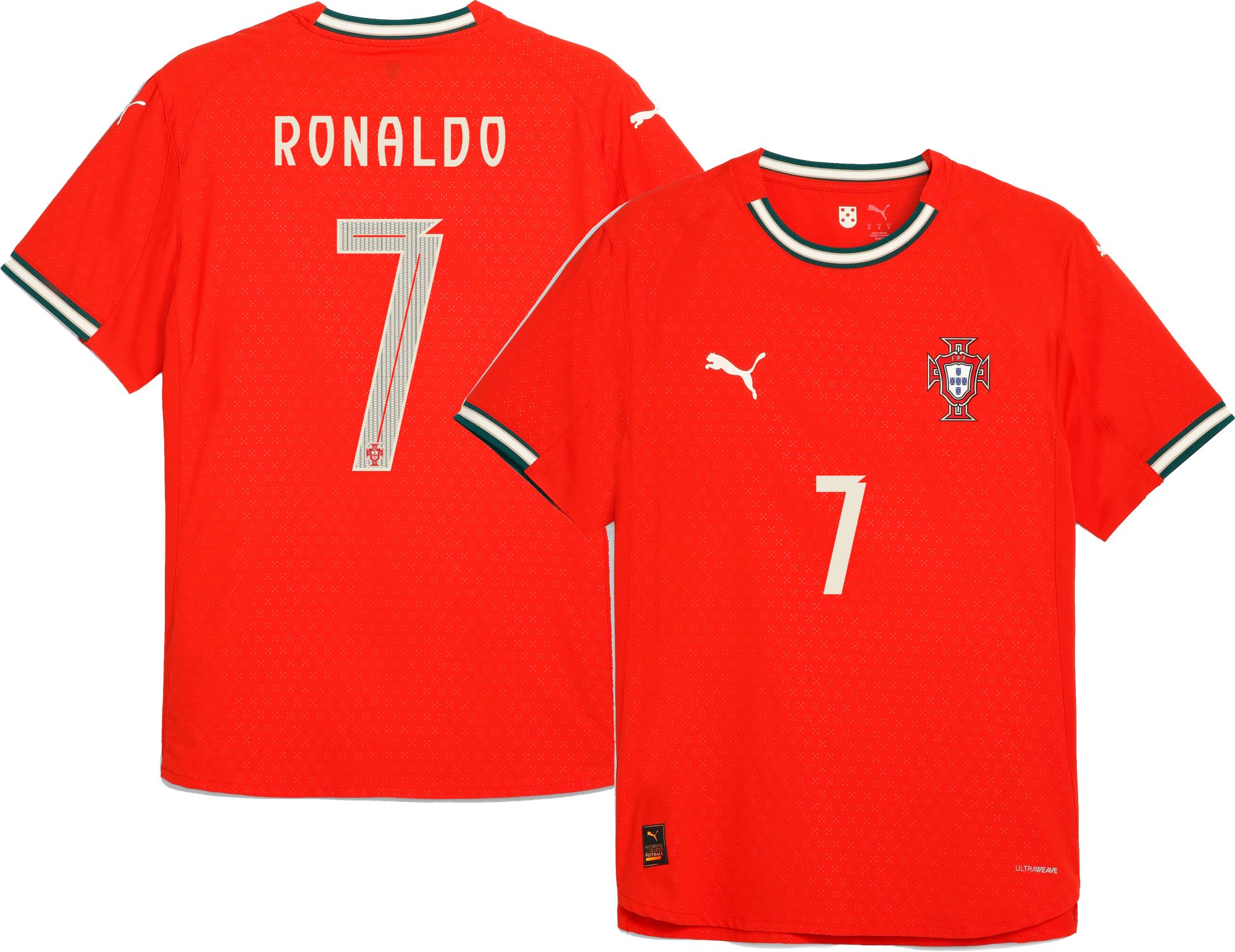 PUMA Adult Portugal Cristiano Ronaldo #7 2025 Home Authentic Jersey