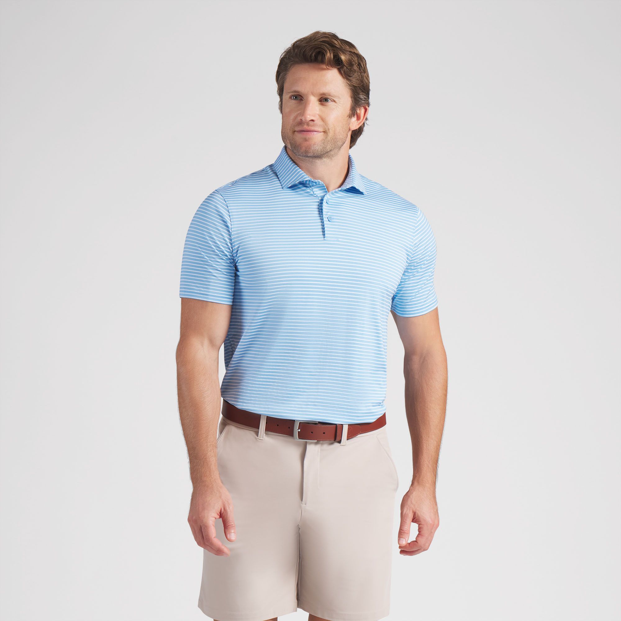 PUMA Men's Brr Striped Golf Polo