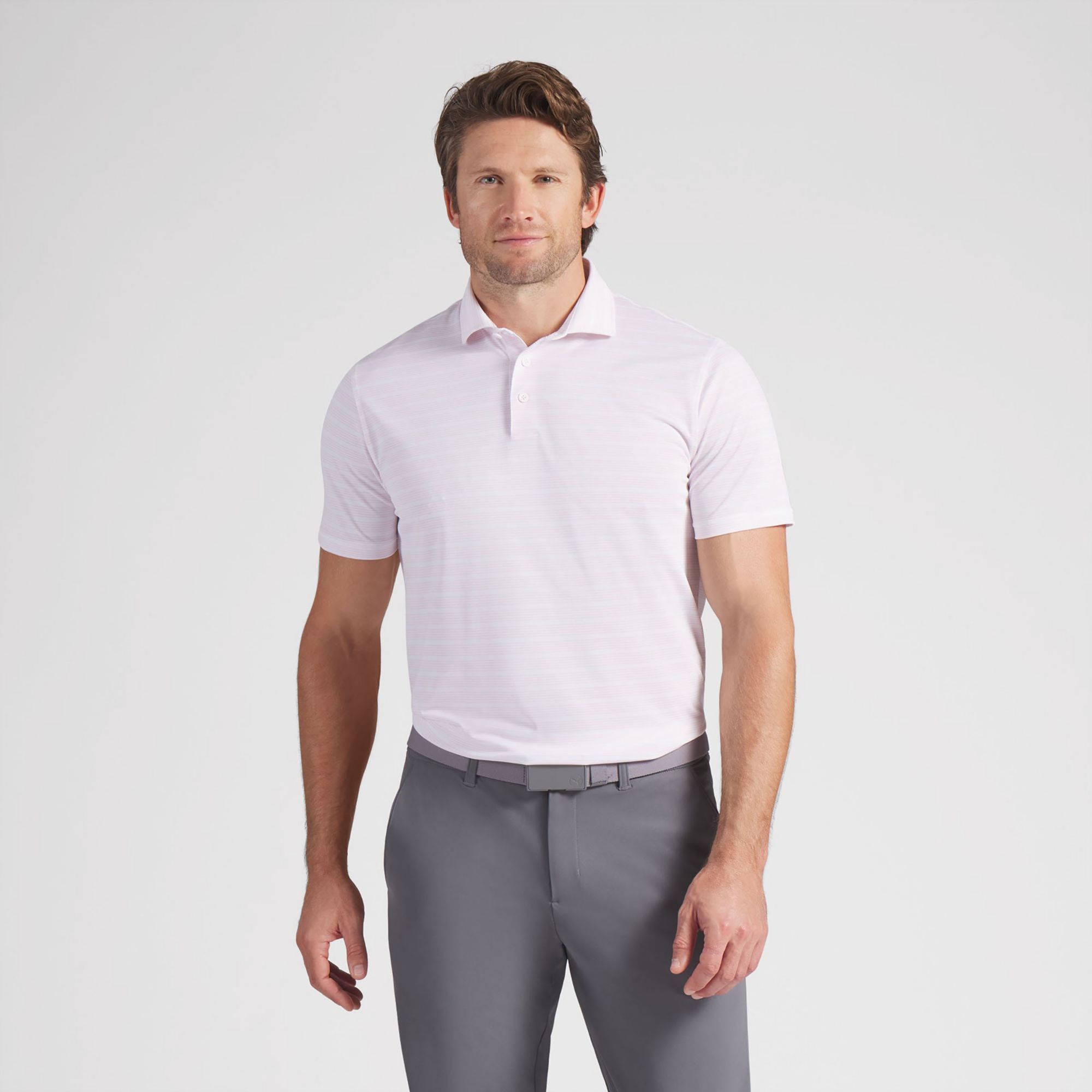 PUMA Men's Clubhouse Striped Golf Polo