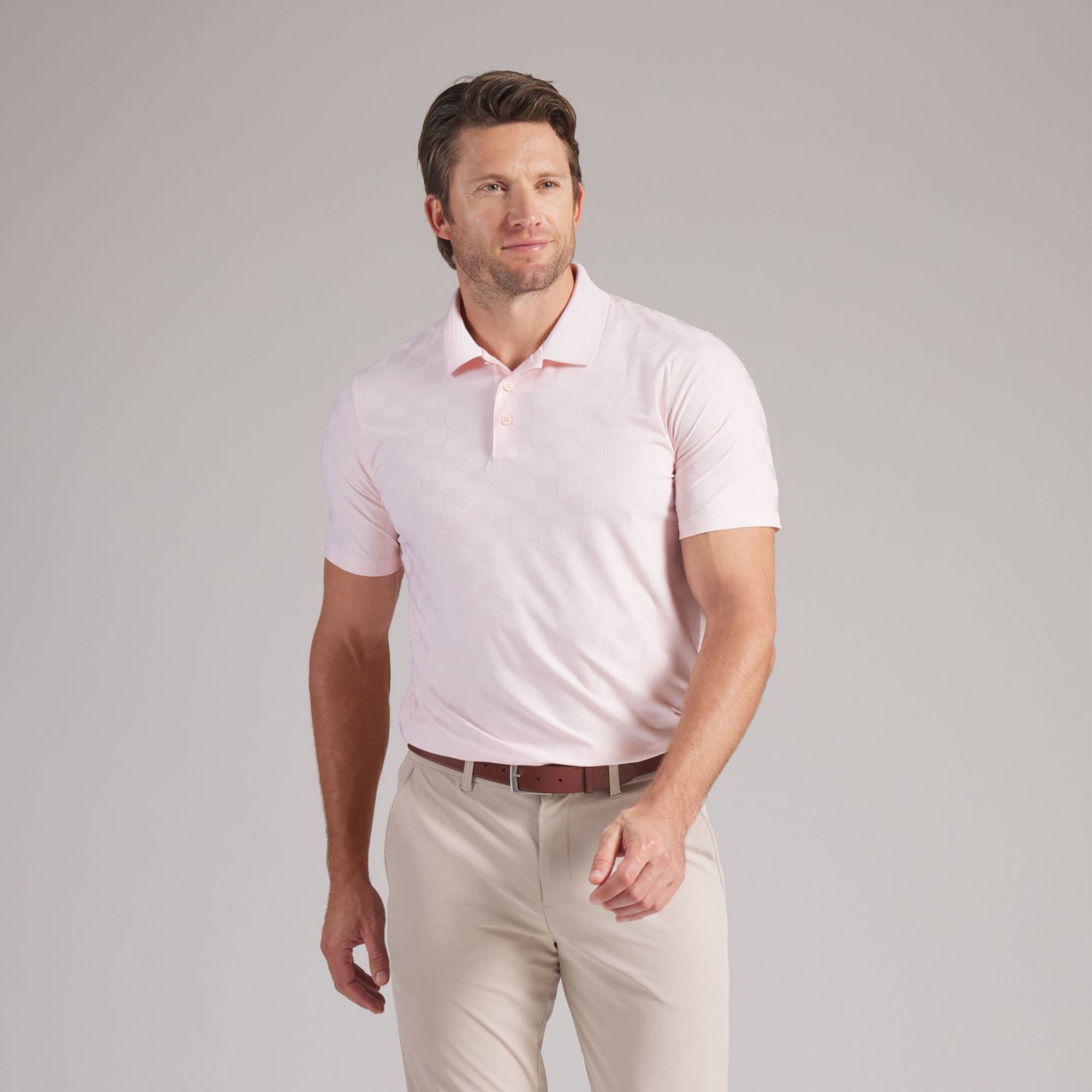 PUMA Men's MATTR Check Jacquard Golf Polo