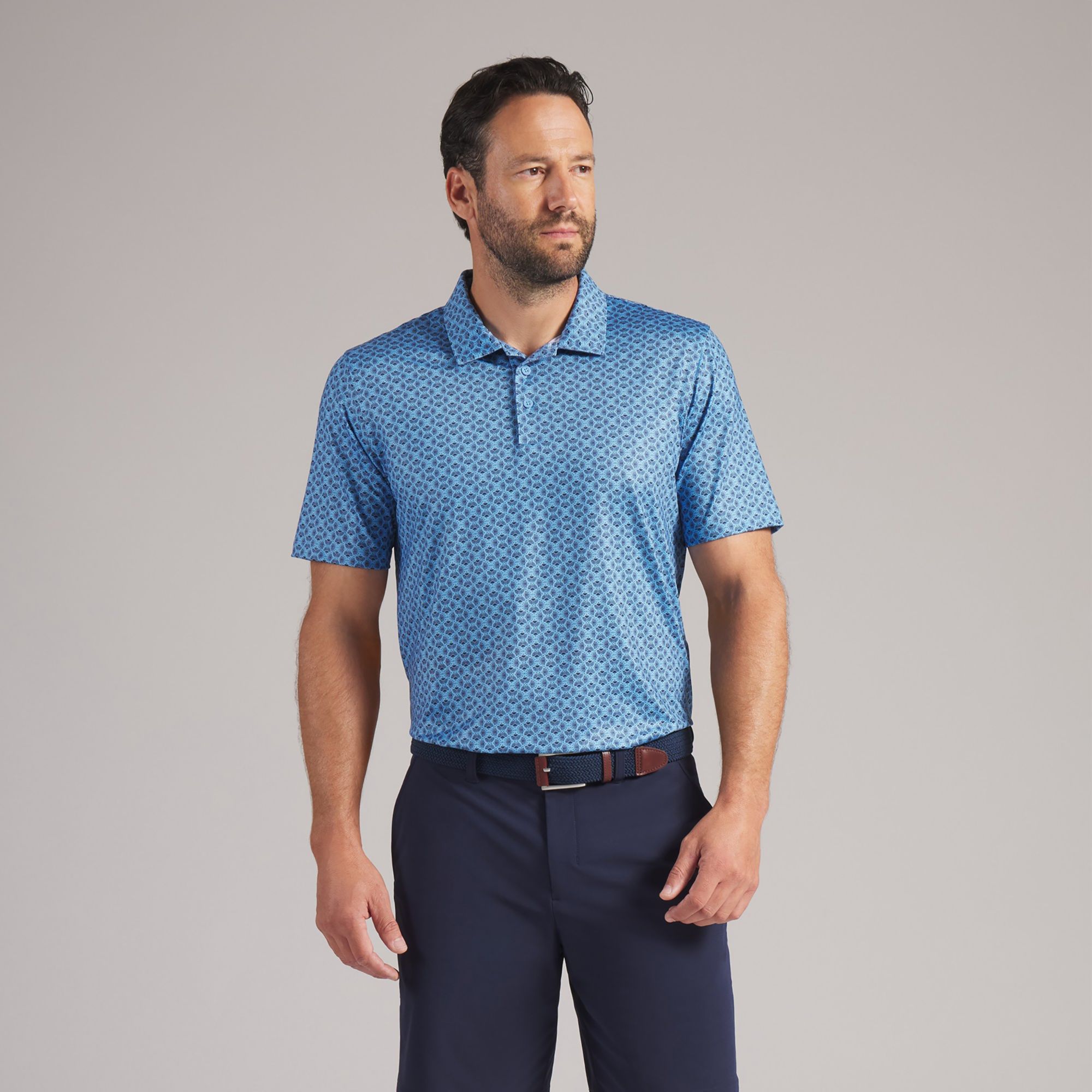 PUMA Men's MATTR Scallop Golf Polo