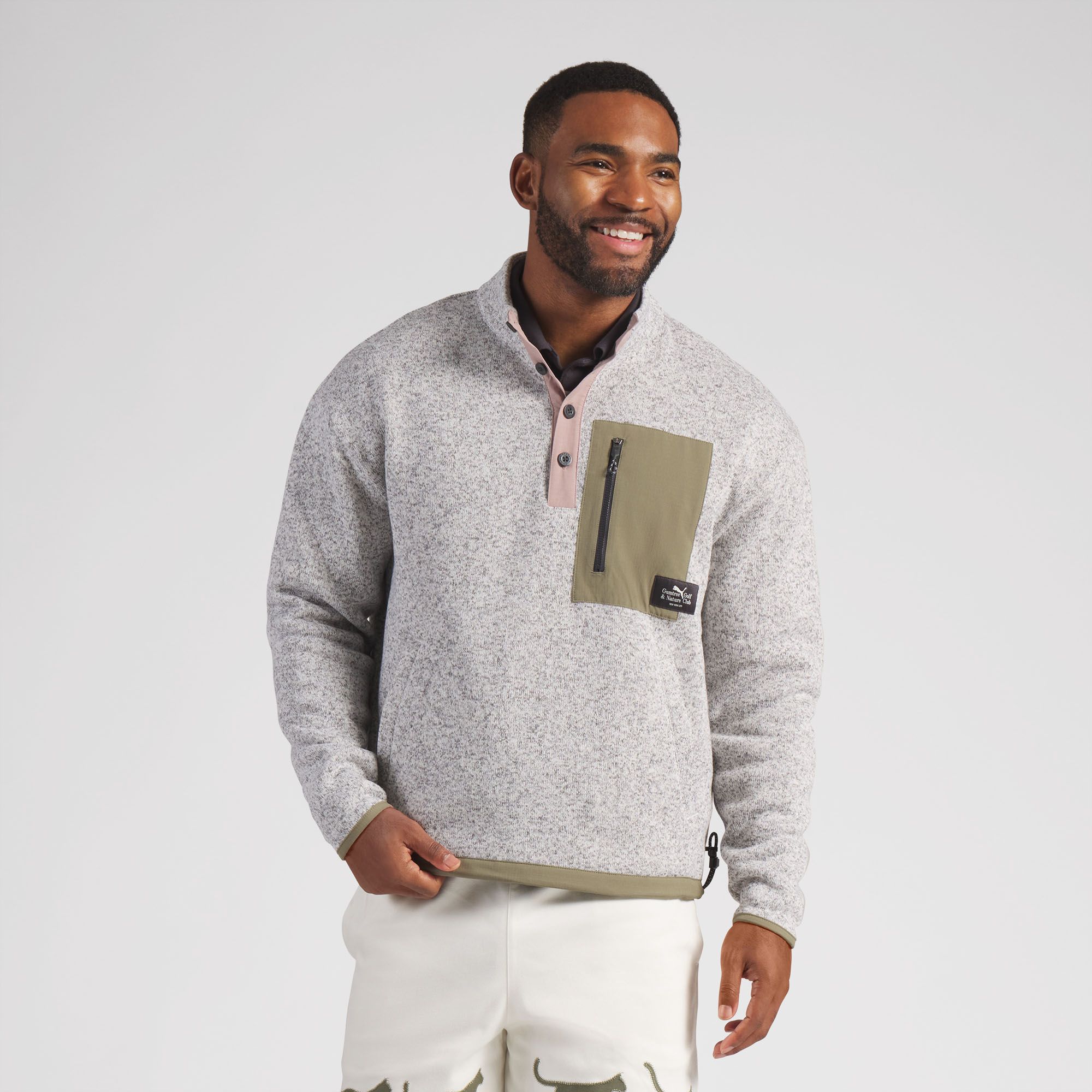 PUMA X Gumtree Golf And Nature Club Men's Golf 1/4 Button Pullover