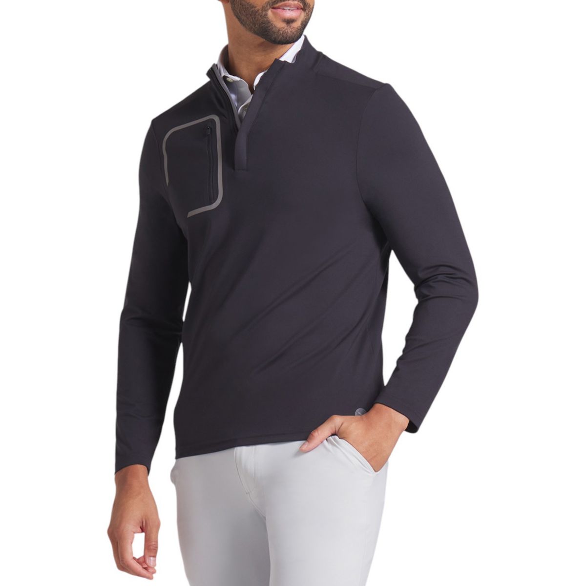 Callaway Men's Swing Tech Essential Long Sleeve Golf Polo | Golf