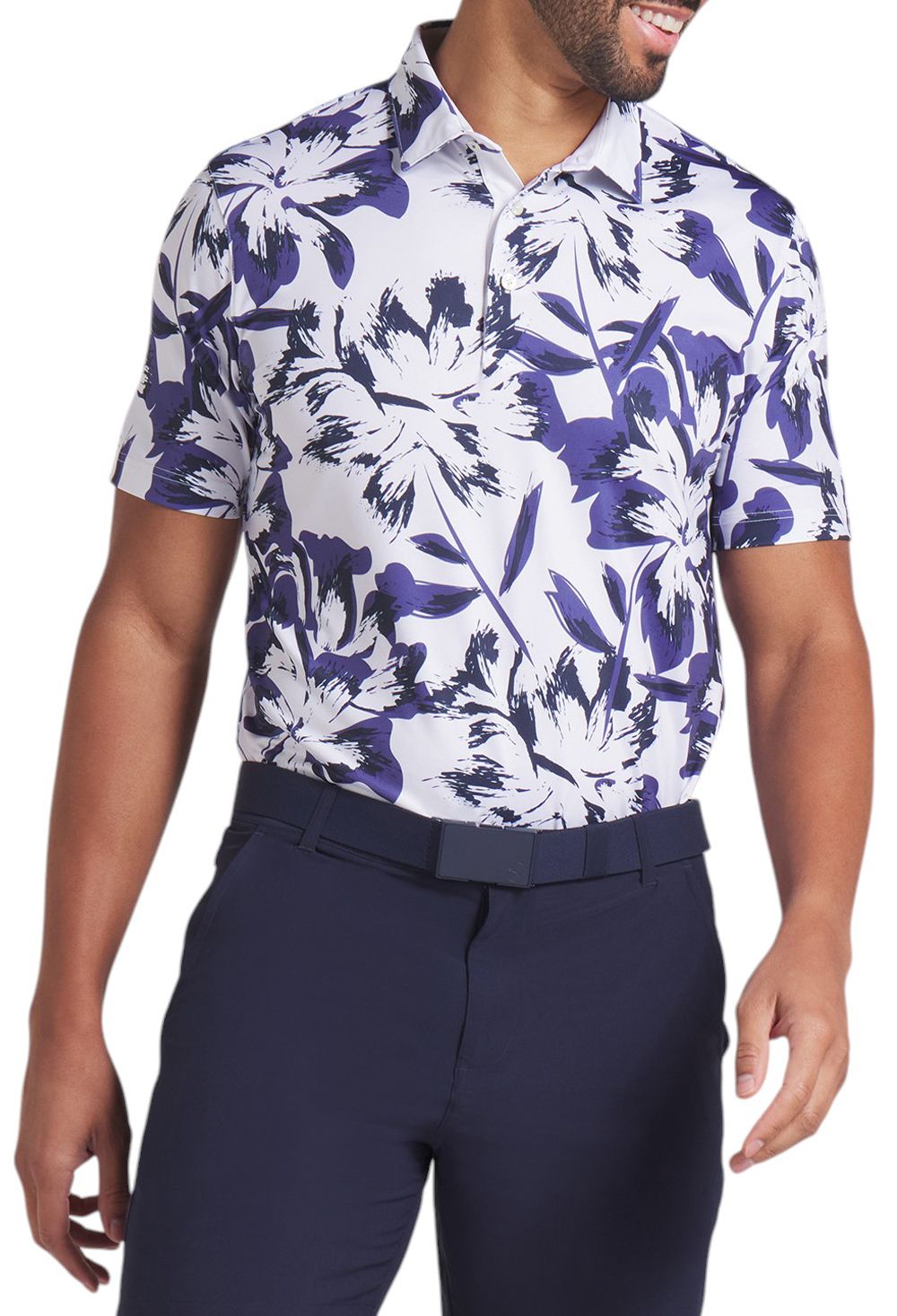 PUMA Men's MATTR Broken Flower Golf Polo