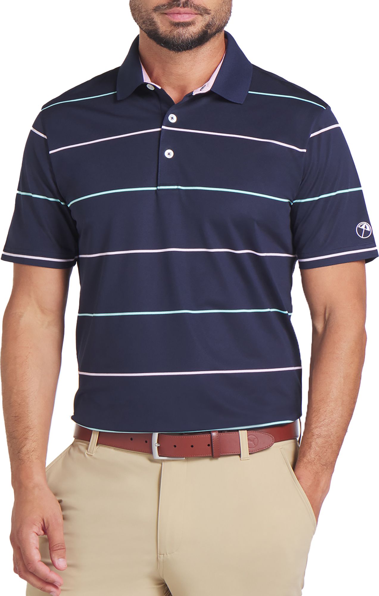 PUMA X Arnold Palmer Men's Rugby Stripe Golf Polo