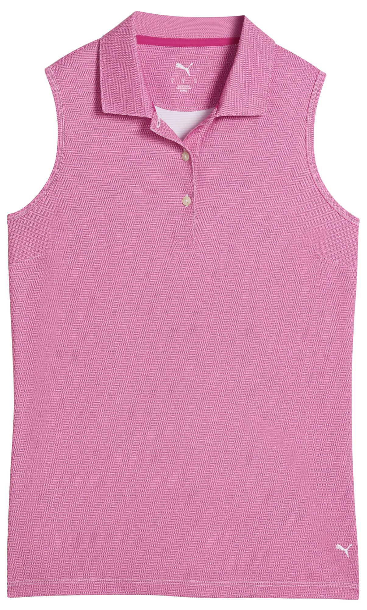 PUMA Women's Birdseye Sleeveless Golf Polo