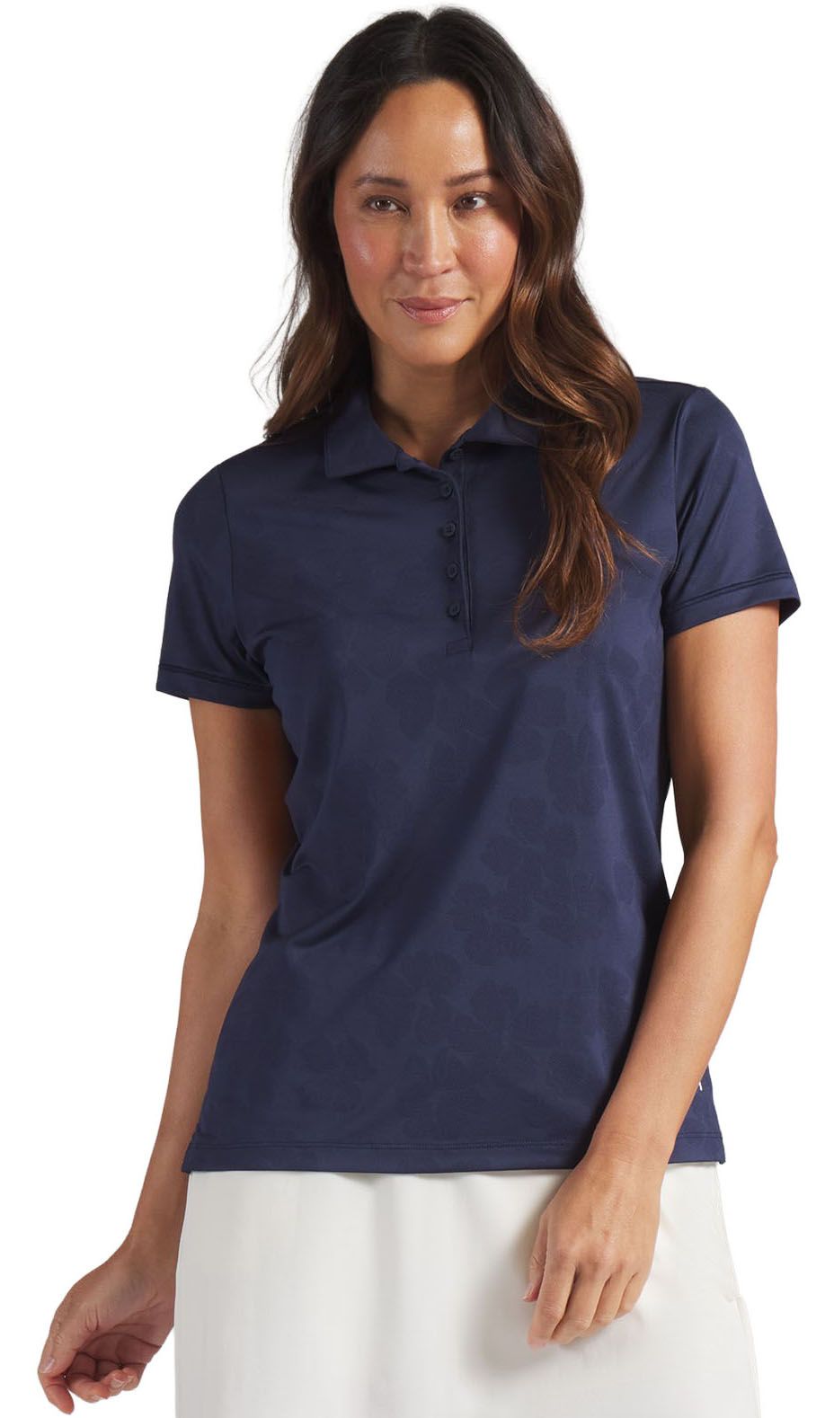 PUMA Women's Floral Lace Jacquard Golf Polo
