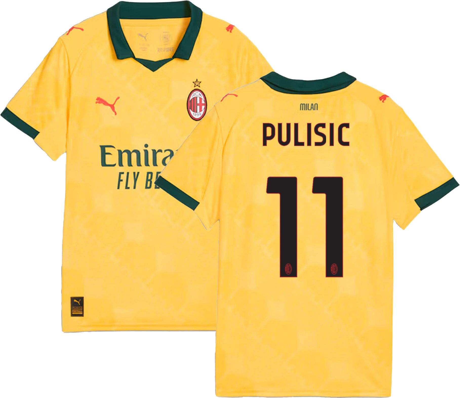 PUMA Youth AC Milan Christian Pulisic #11 2025 Third Replica Jersey