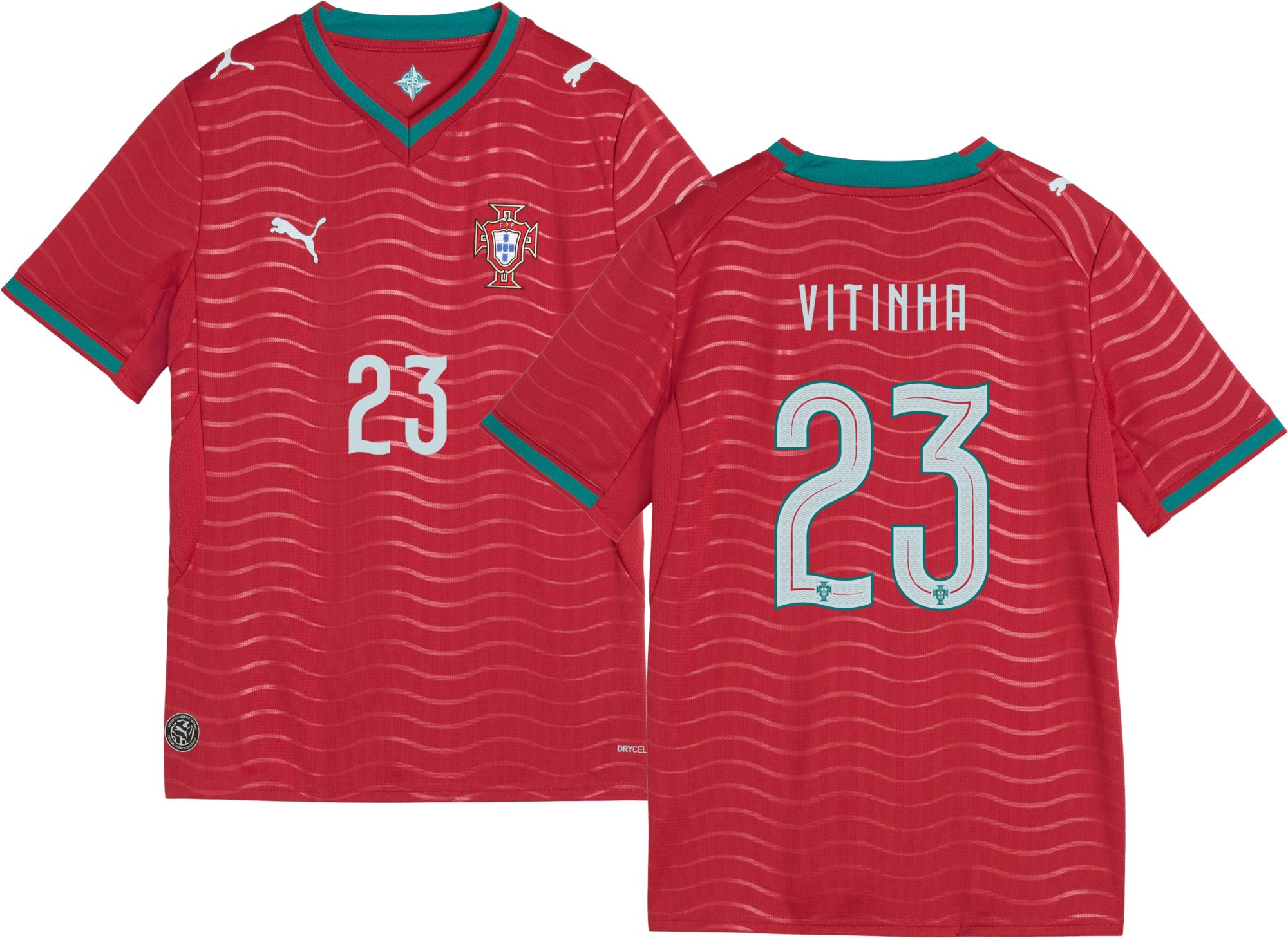 PUMA Youth Portugal Vitinha #23 2026 Home Replica Jersey