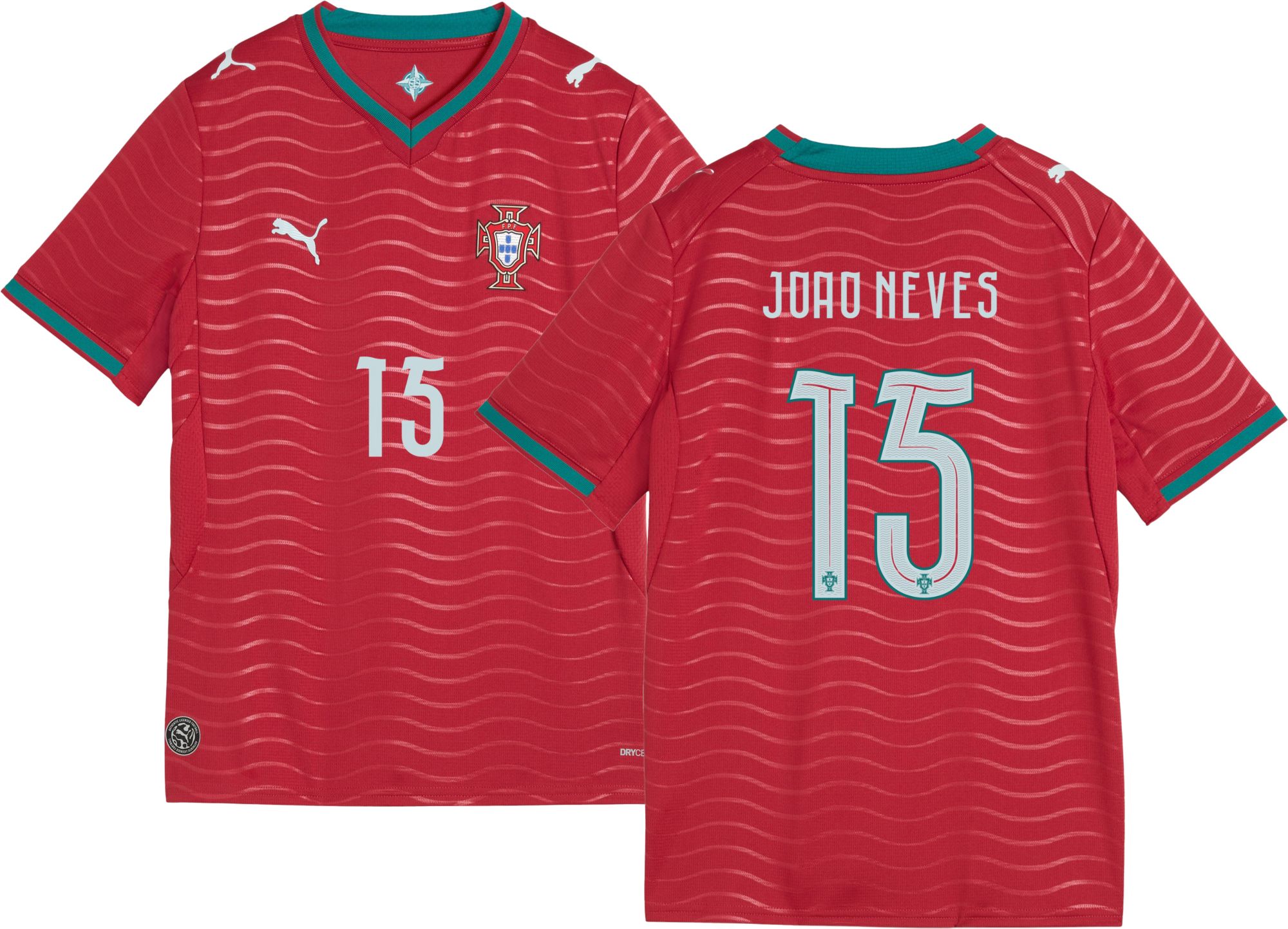 PUMA Youth Portugal Joao Neves #8 2026 Home Replica Jersey