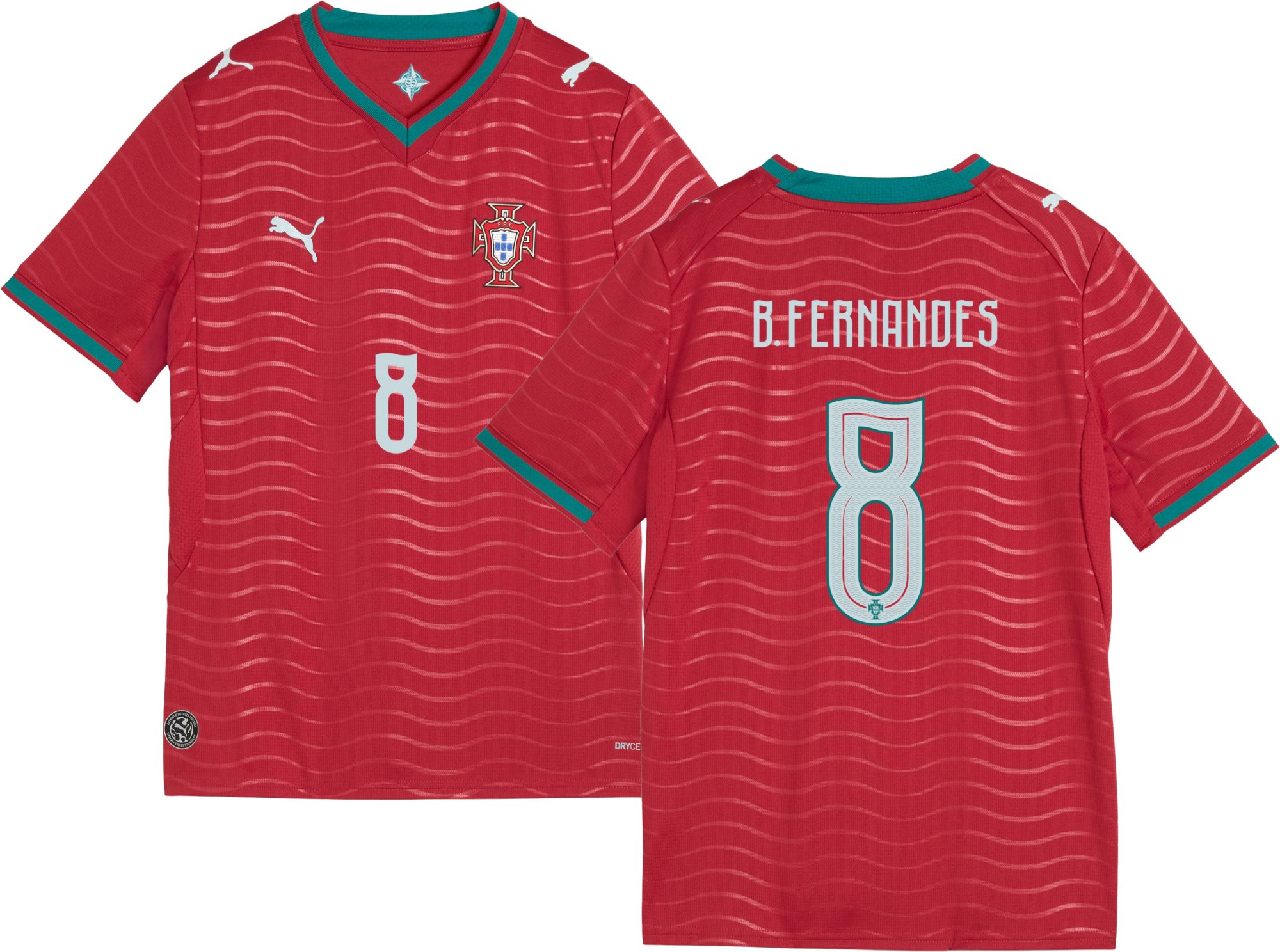 PUMA Youth Portugal Bruno Fernandes #15 2026 Home Replica Jersey