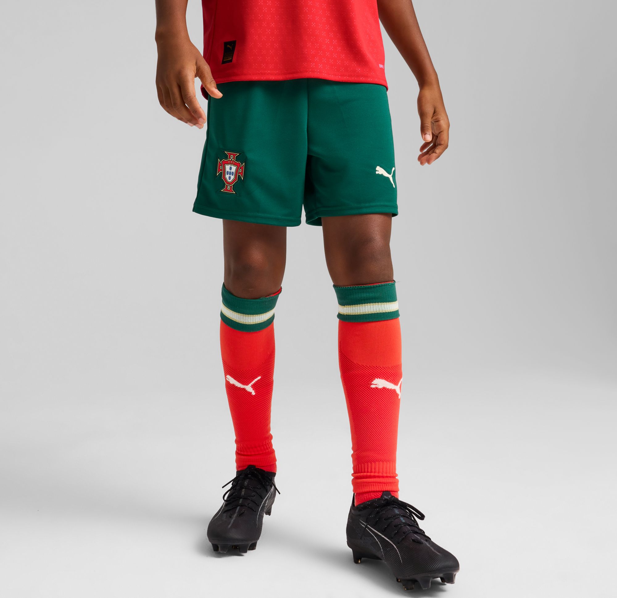 PUMA Youth Portugal 2025 Green Replica Shorts