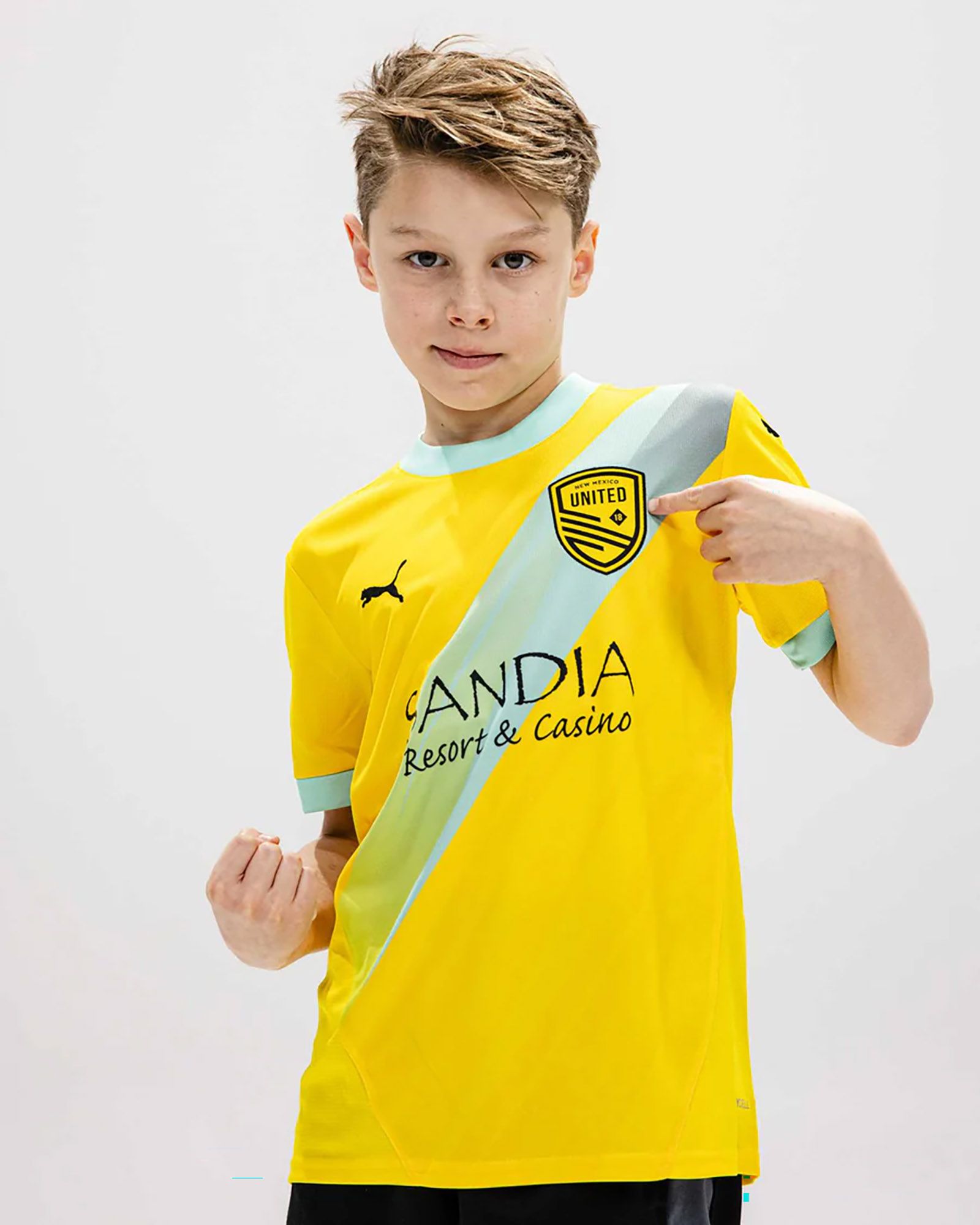PUMA Youth New Mexico United 2025 Yellow Away Replica Jersey