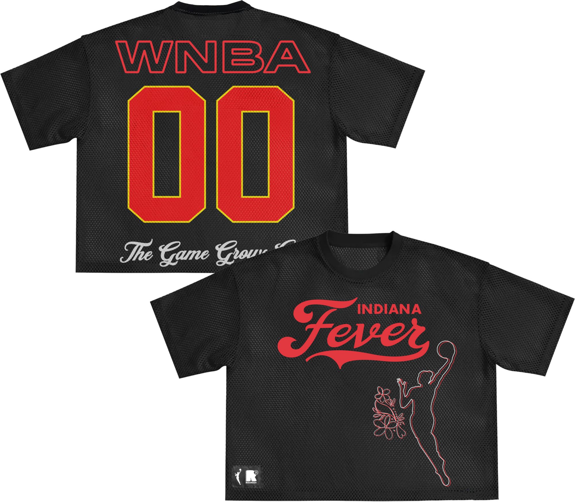 round21 Adult Indiana Fever Black Sporty Mesh Top