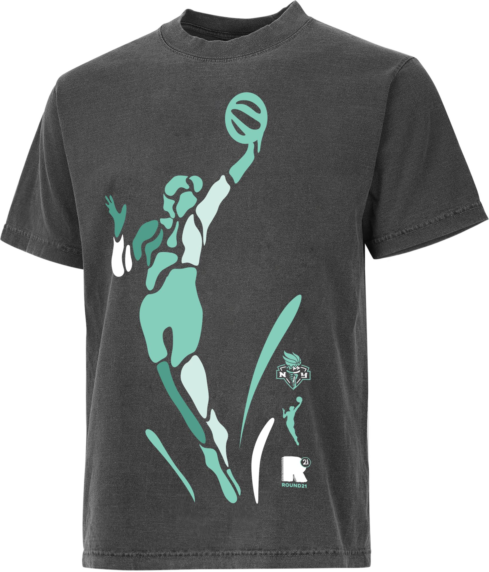 round21 Adult New York Liberty Gray Victory Graphic T-Shirt