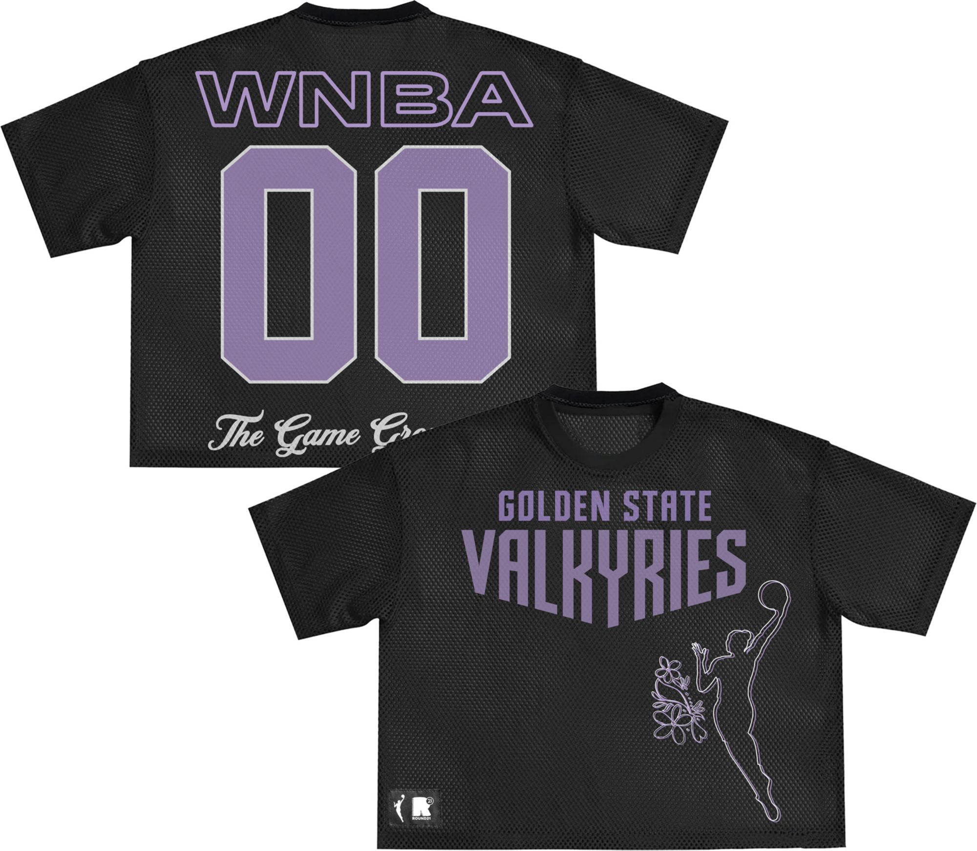 round21 Adult Golden State Valkyries Black Sporty Mesh Top