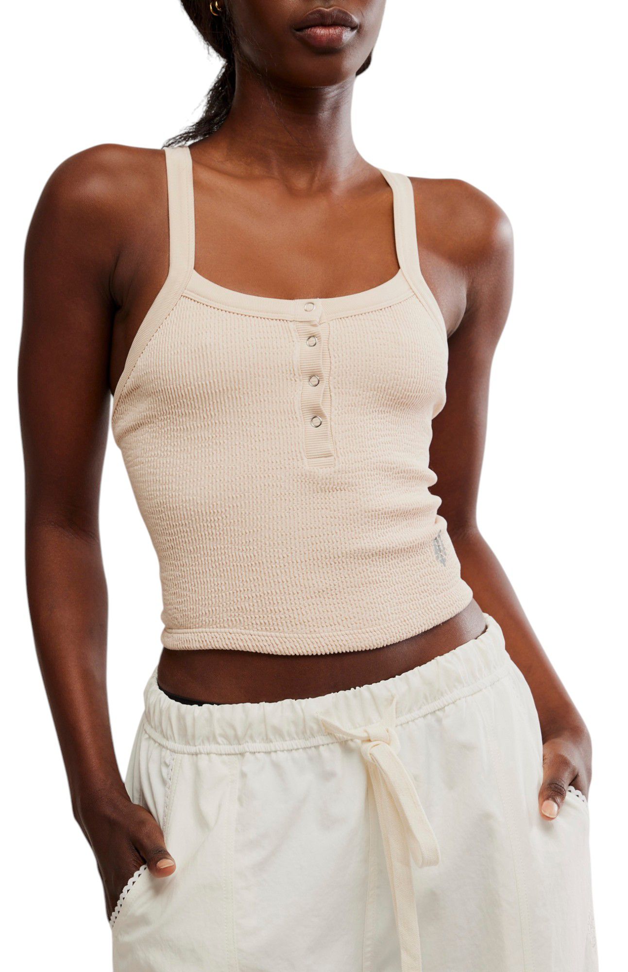 FP Movement Women's All Clear Scrunched Henley Tank