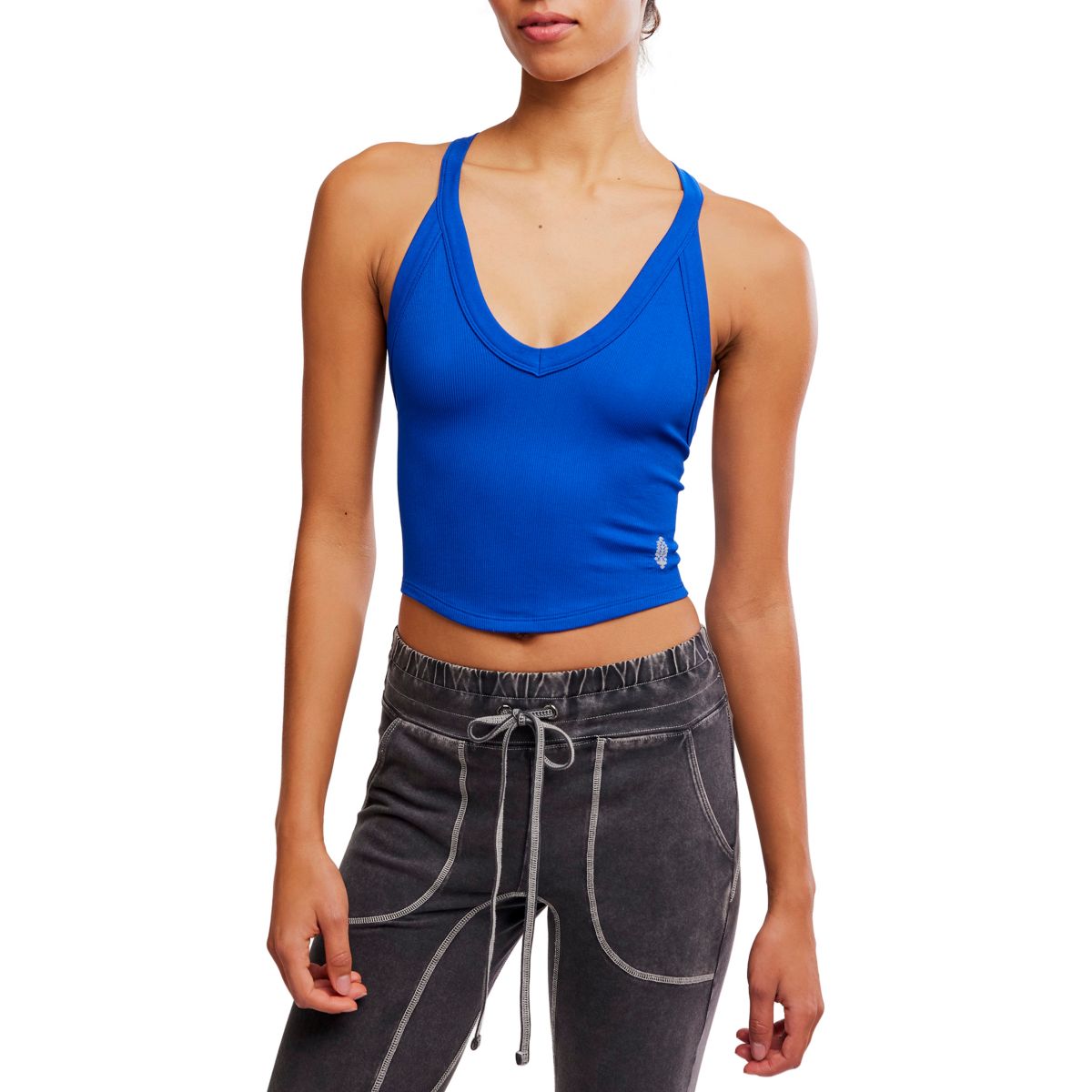 Blusa Crop Con Collo Alto Per Donne Leyden
