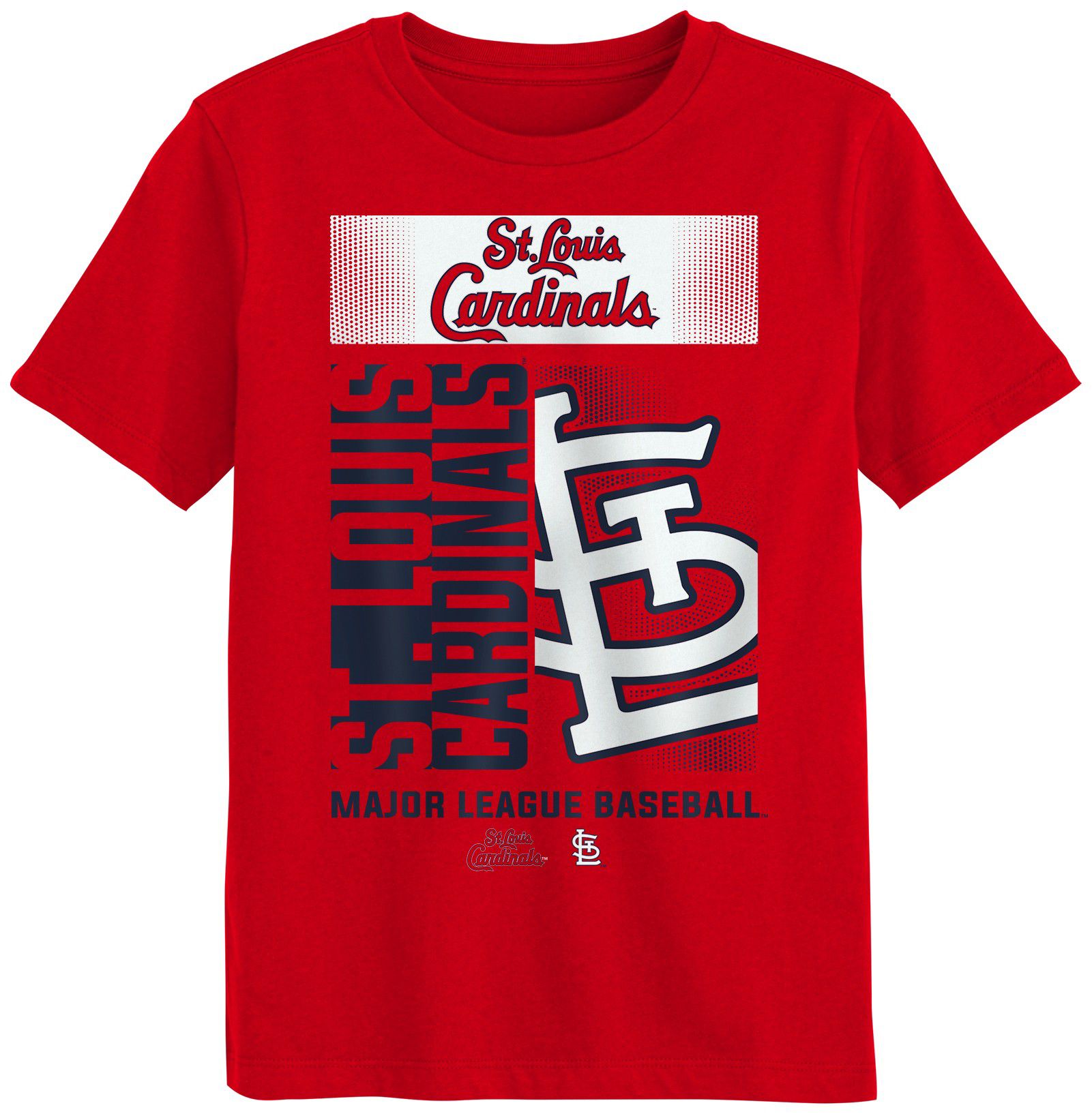 MLB Team Apparel Boys' St. Louis Cardinals Red Force Play T-Shirt