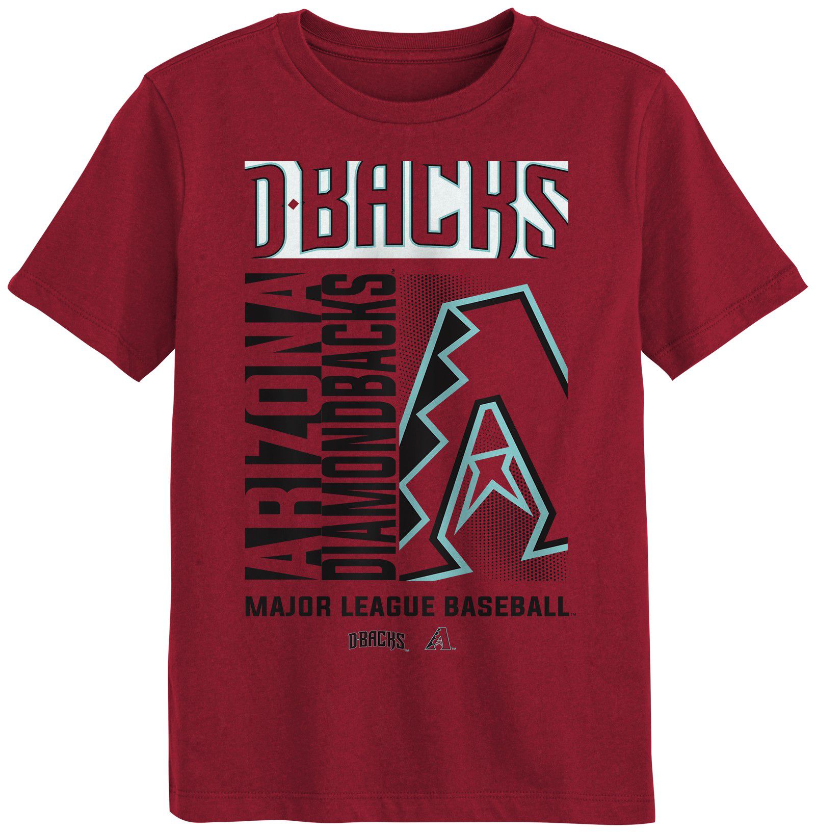 MLB Team Apparel Boys' Arizona Diamondbacks Red Force Play T-Shirt