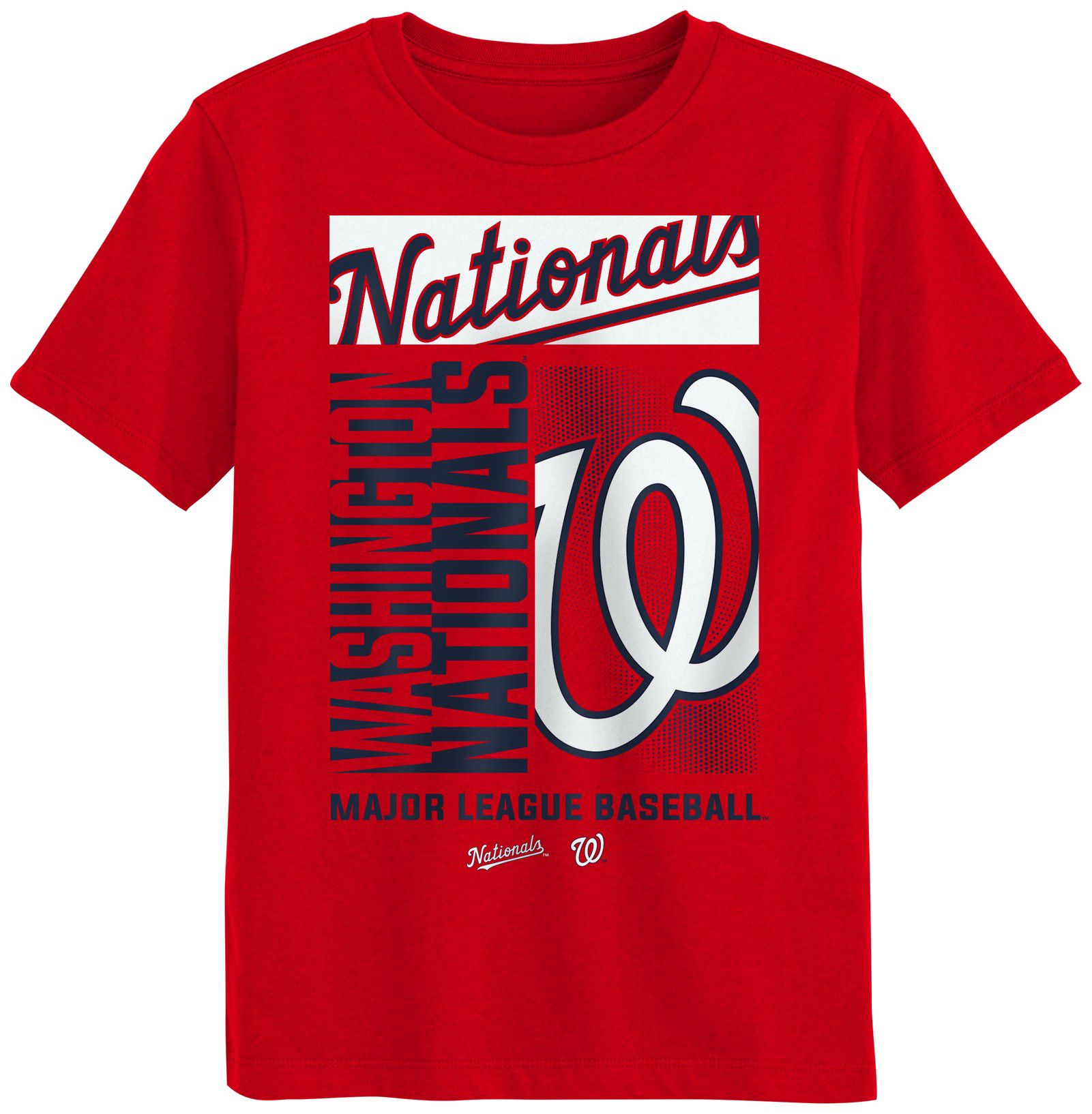 MLB Team Apparel Boys' Washington Nationals Red Force Play T-Shirt