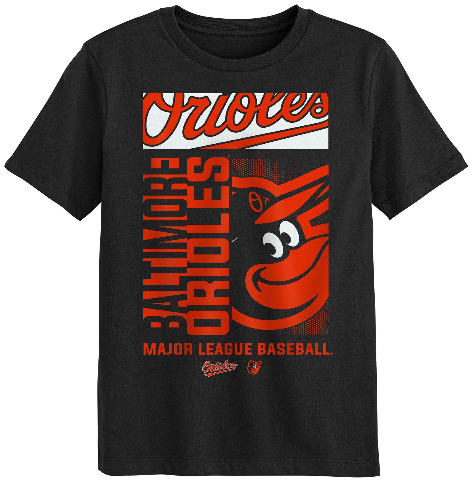 MLB Team Apparel Boys' Baltimore Orioles Black Force Play T-Shirt