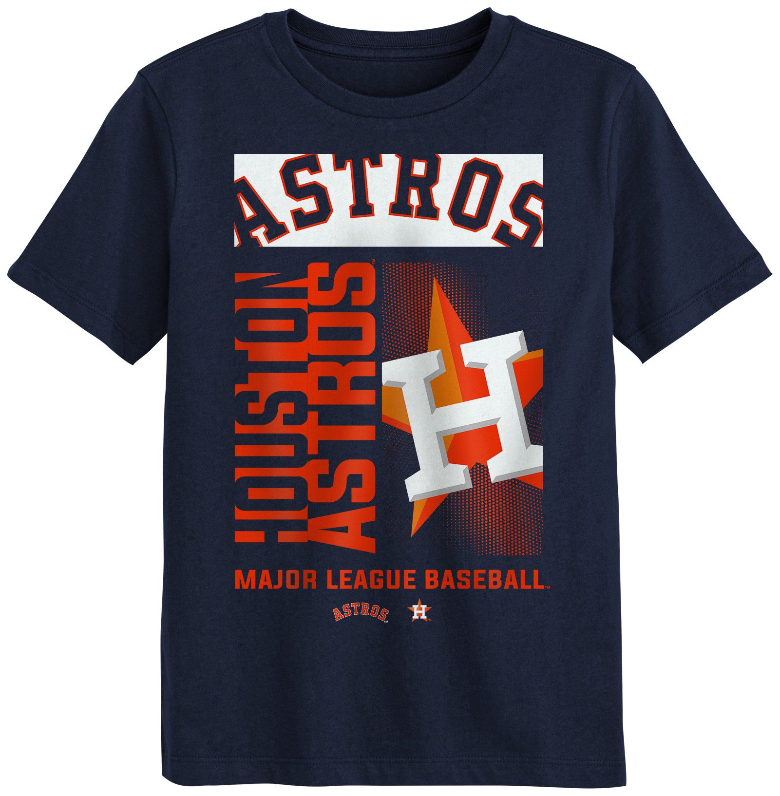 MLB Team Apparel Boys' Houston Astros Navy Force Play T-Shirt
