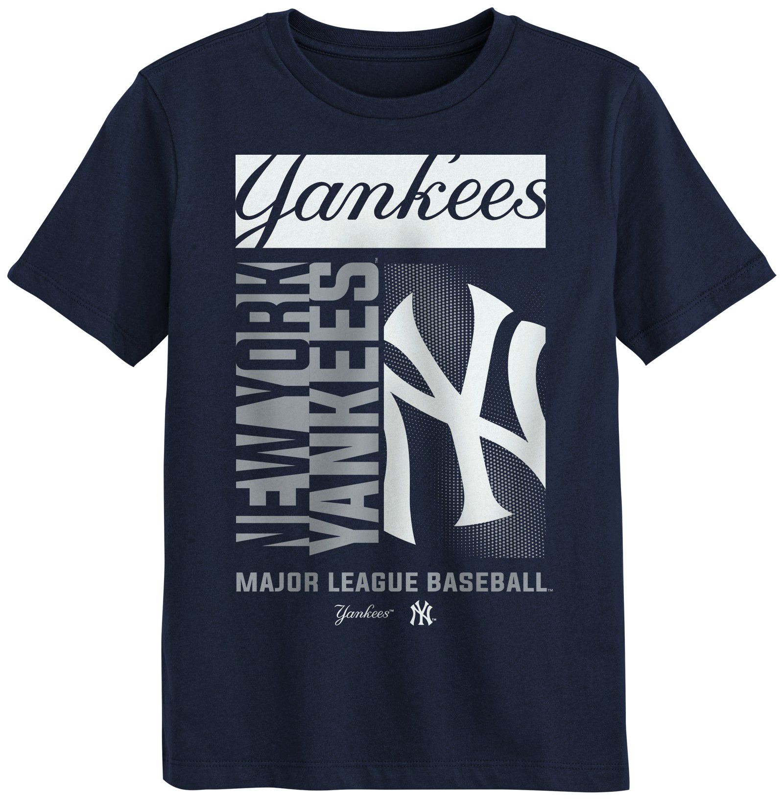 MLB Team Apparel Boys' New York Yankees Navy Force Play T-Shirt