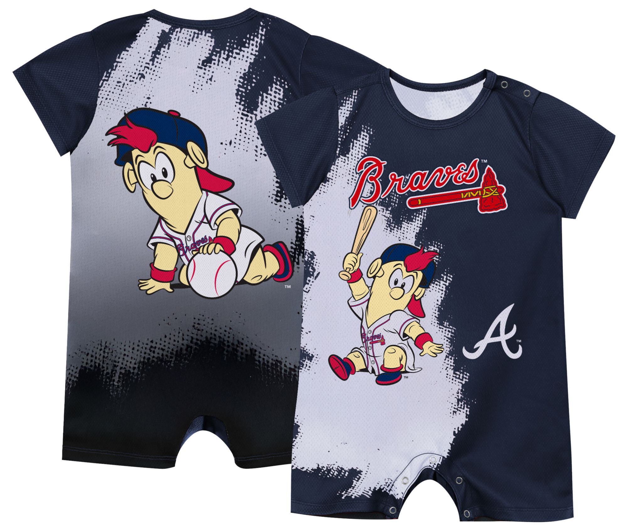 MLB Team Apparel Newborn Infant Atlanta Braves Mascot Onesie