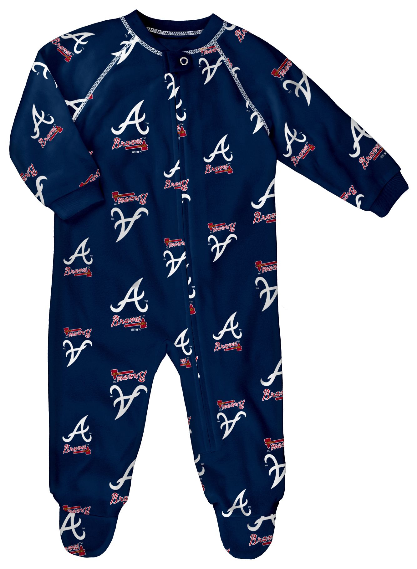 MLB Team Apparel Infant Atlanta Braves Holiday Knit Coverall