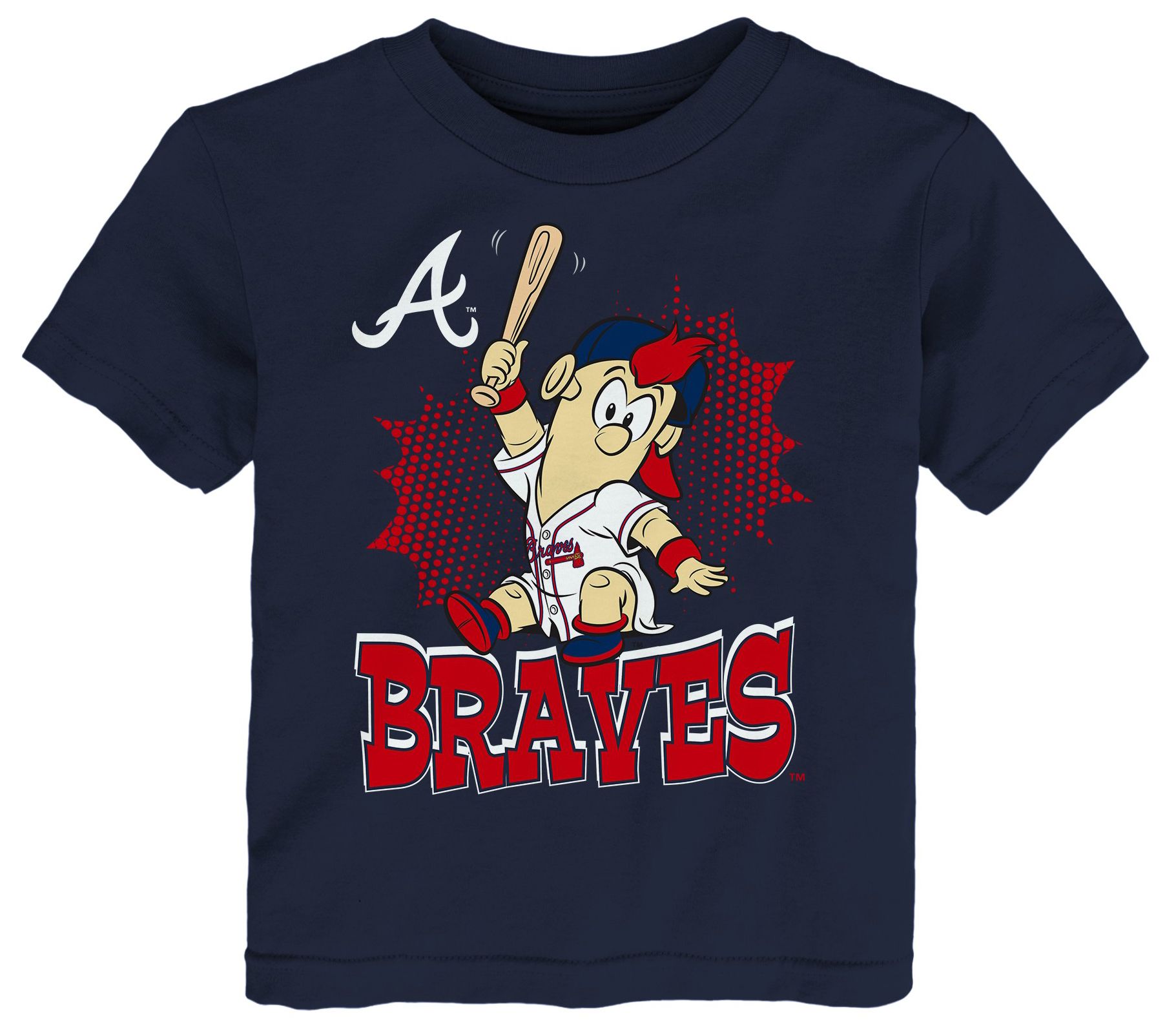MLB Team Apparel Infant Atlanta Braves Navy Sublimation Mascot T-Shirt