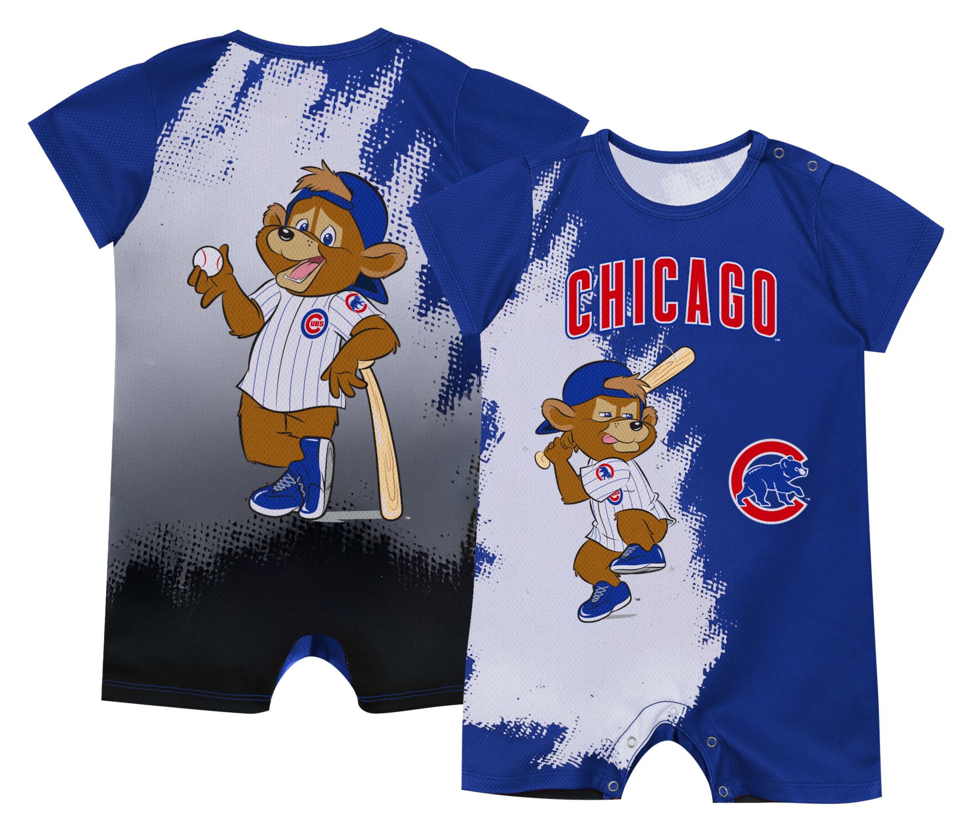 MLB Team Apparel Newborn Infant Chicago Cubs Mascot Onesie