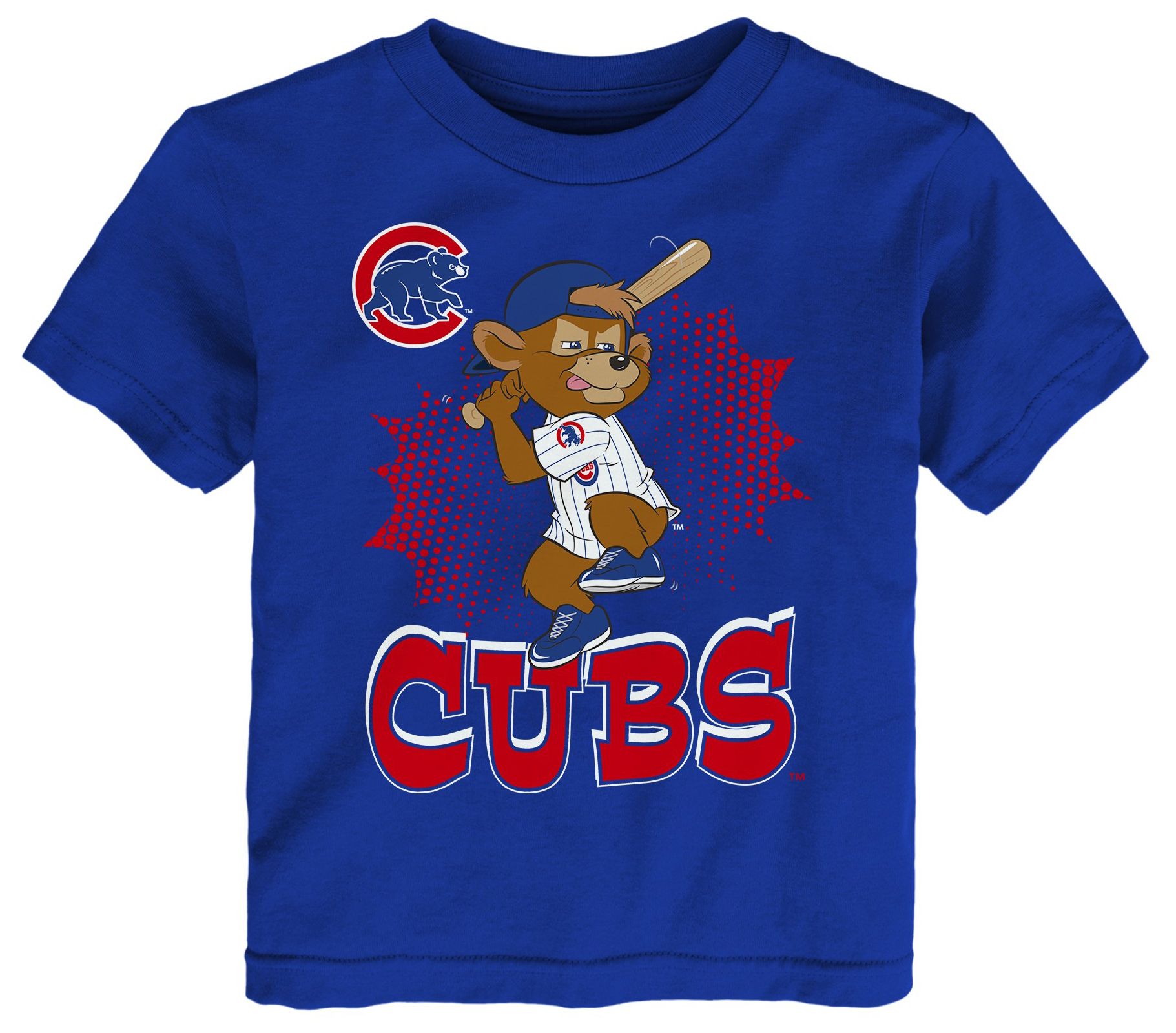 MLB Team Apparel Infant Chicago Cubs Royal Sublimation Mascot T-Shirt