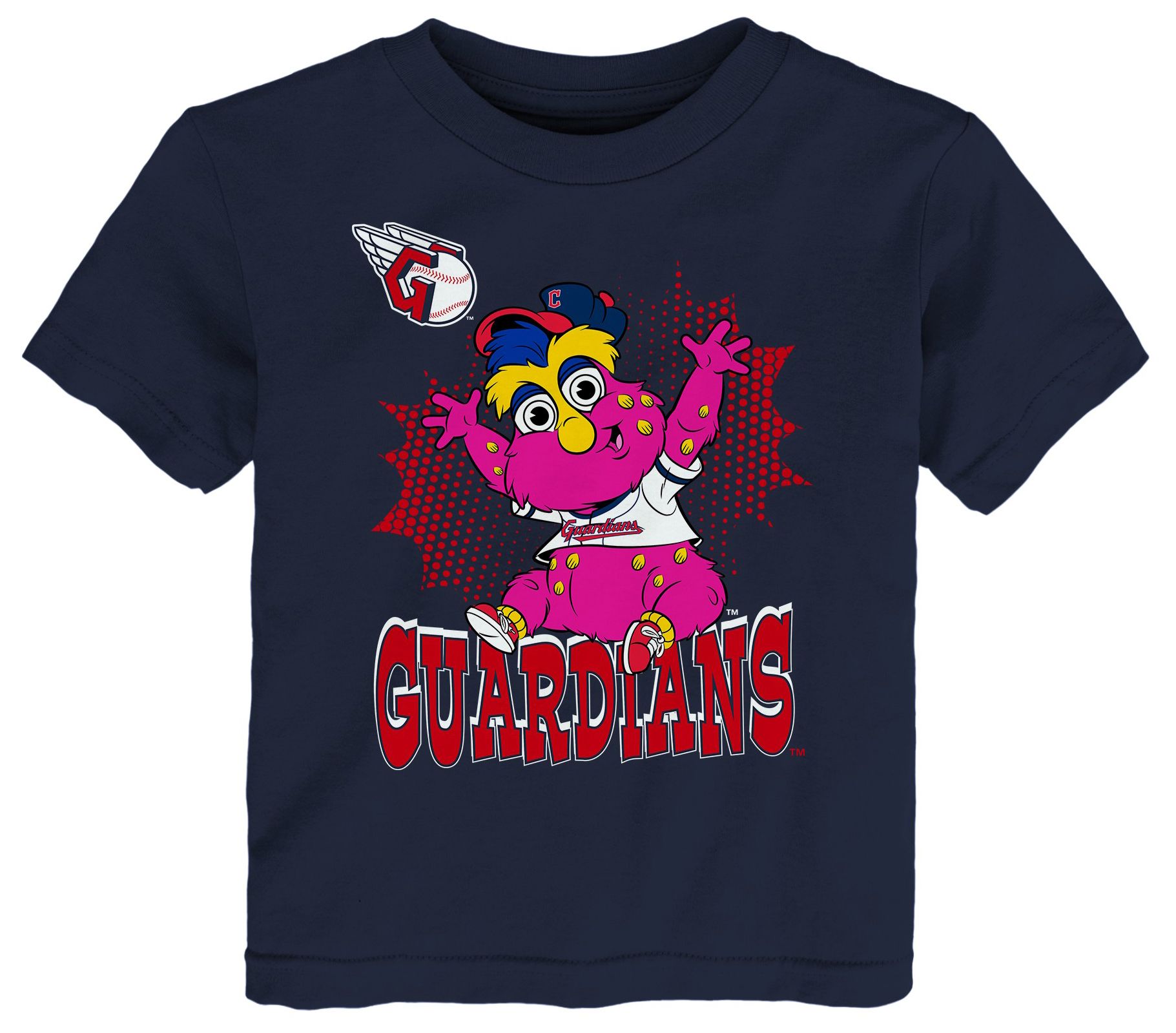 MLB Team Apparel Infant Cleveland Guardians Navy Sublimation Mascot T-Shirt